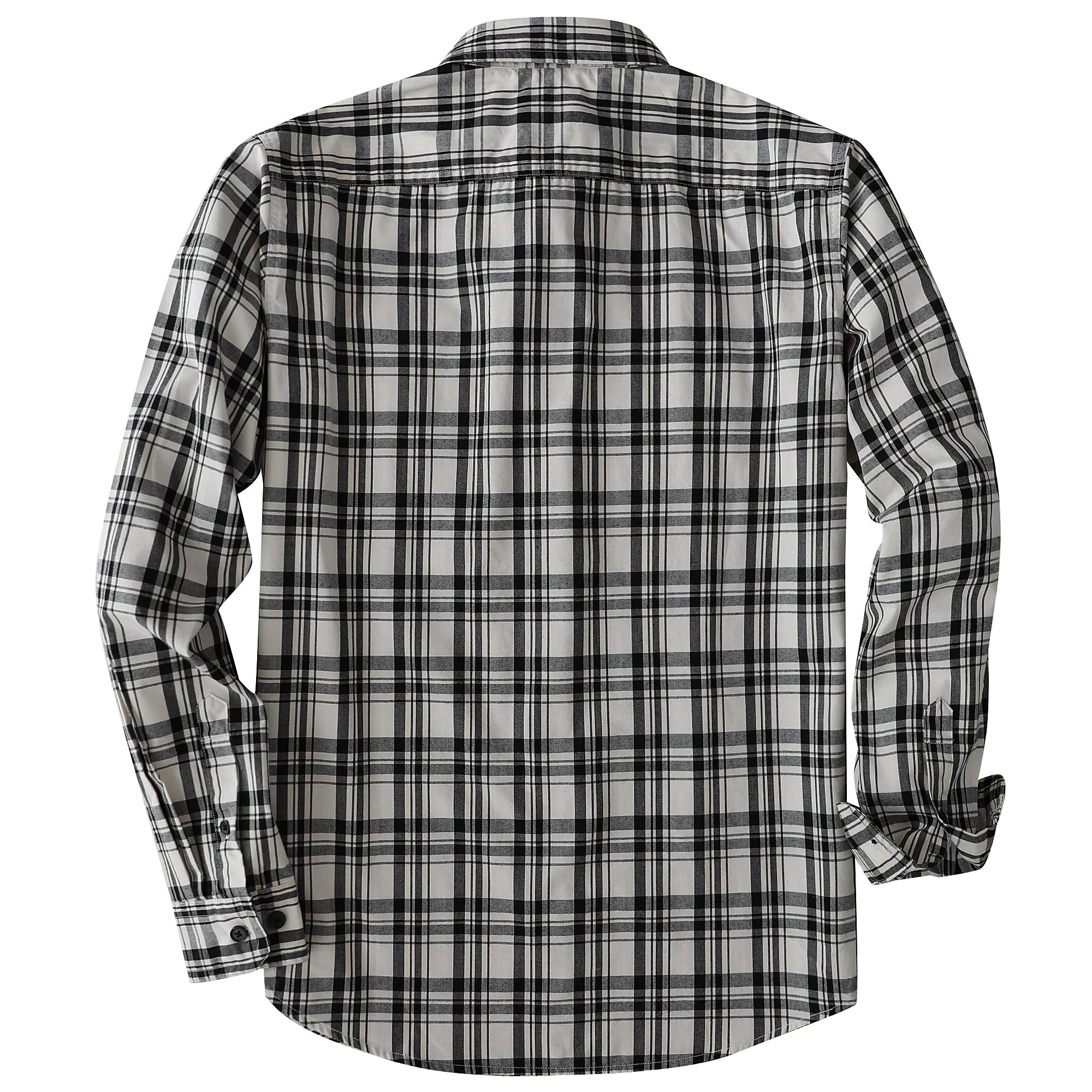 Dubinik® 4.1oz Mens Long Sleeve Shirts Casual Plaid Shirt with Practical Double Pockets Comfortable and Soft#0050009 sold by Dubinik product image thumbnail 2