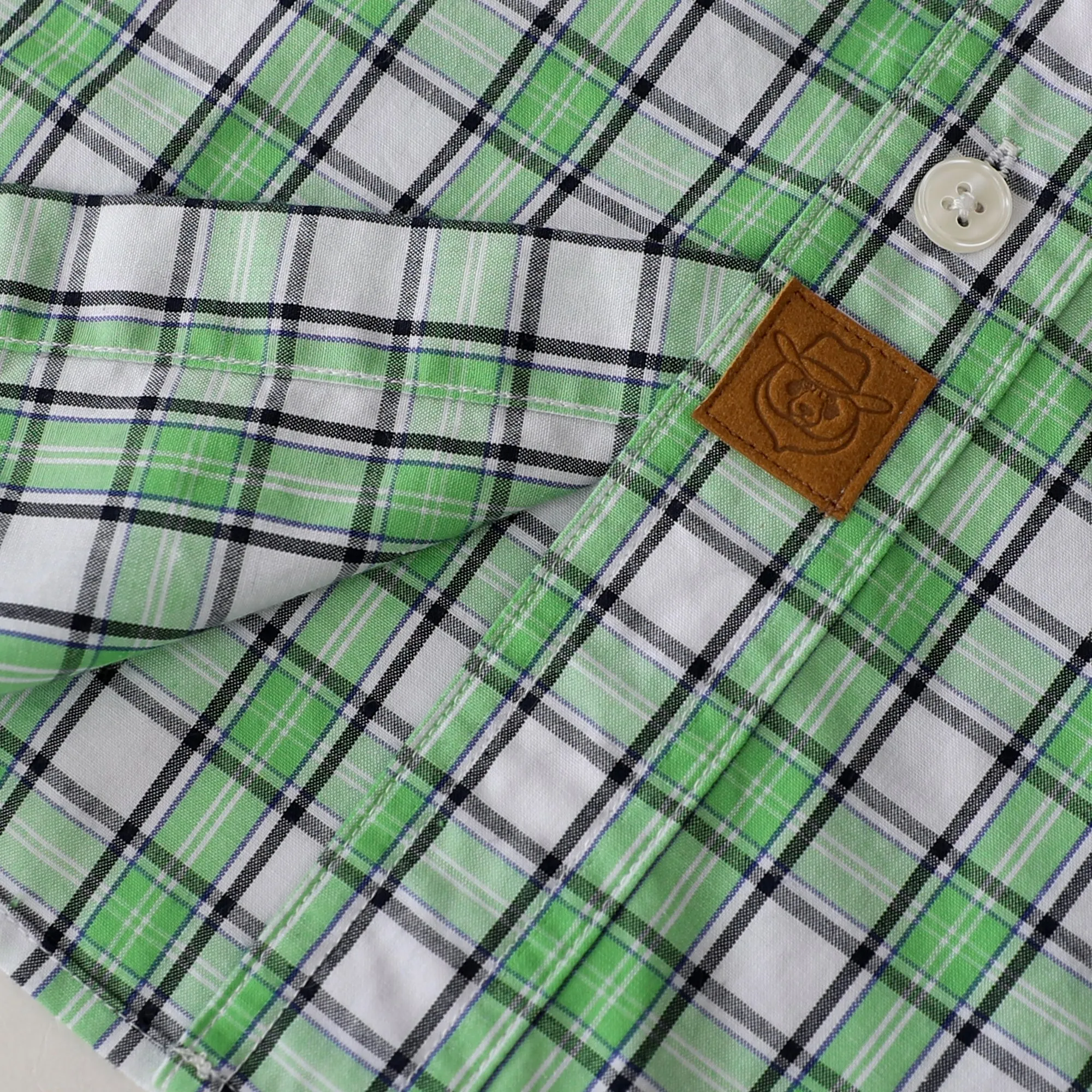 Dubinik® 4.1oz Mens Long Sleeve Green Shirts Casual Plaid Shirt with Practical Double Pockets Comfortable and Soft#0050008 sold by Dubinik product image thumbnail 4