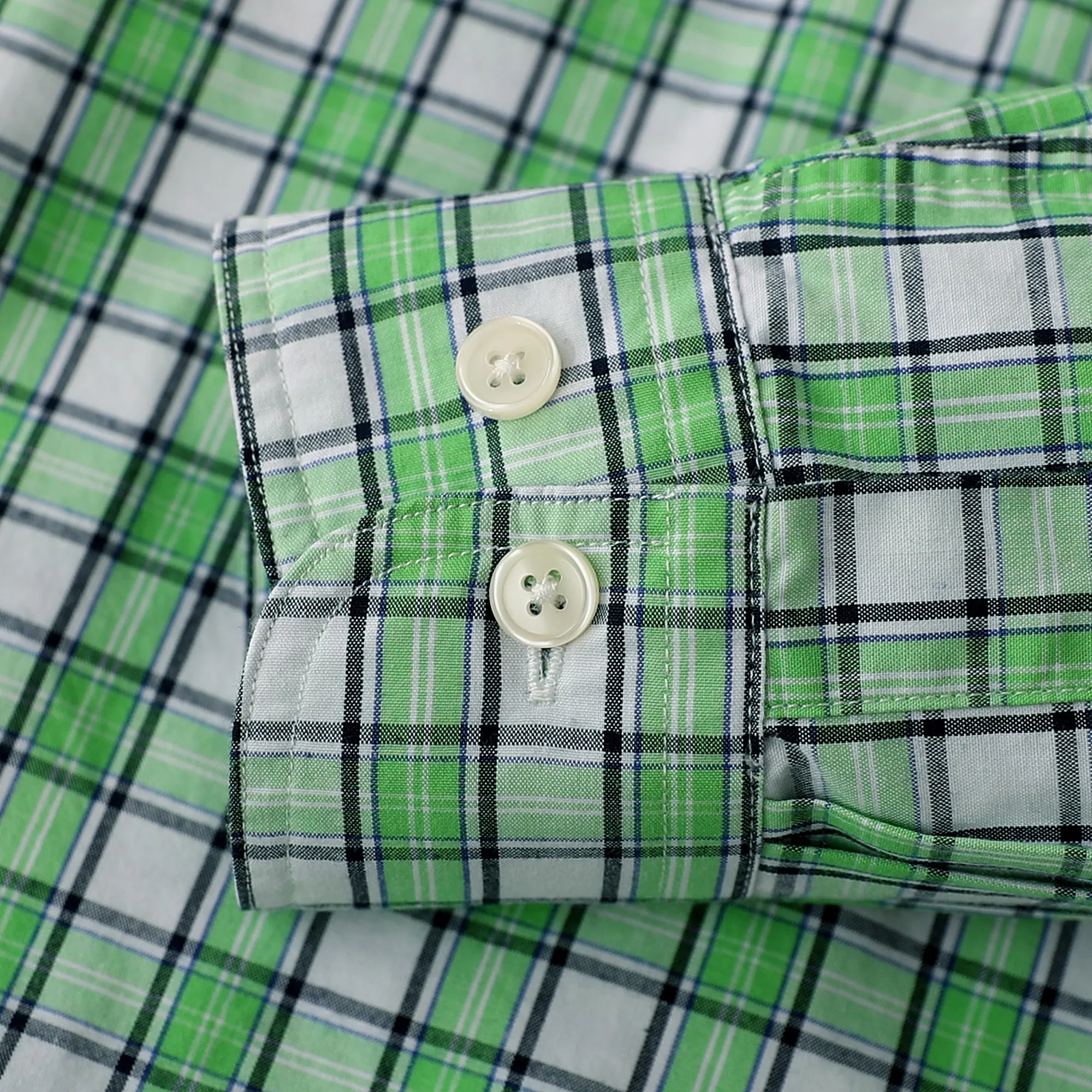 Dubinik® 4.1oz Mens Long Sleeve Green Shirts Casual Plaid Shirt with Practical Double Pockets Comfortable and Soft#0050008 sold by Dubinik product image thumbnail 5