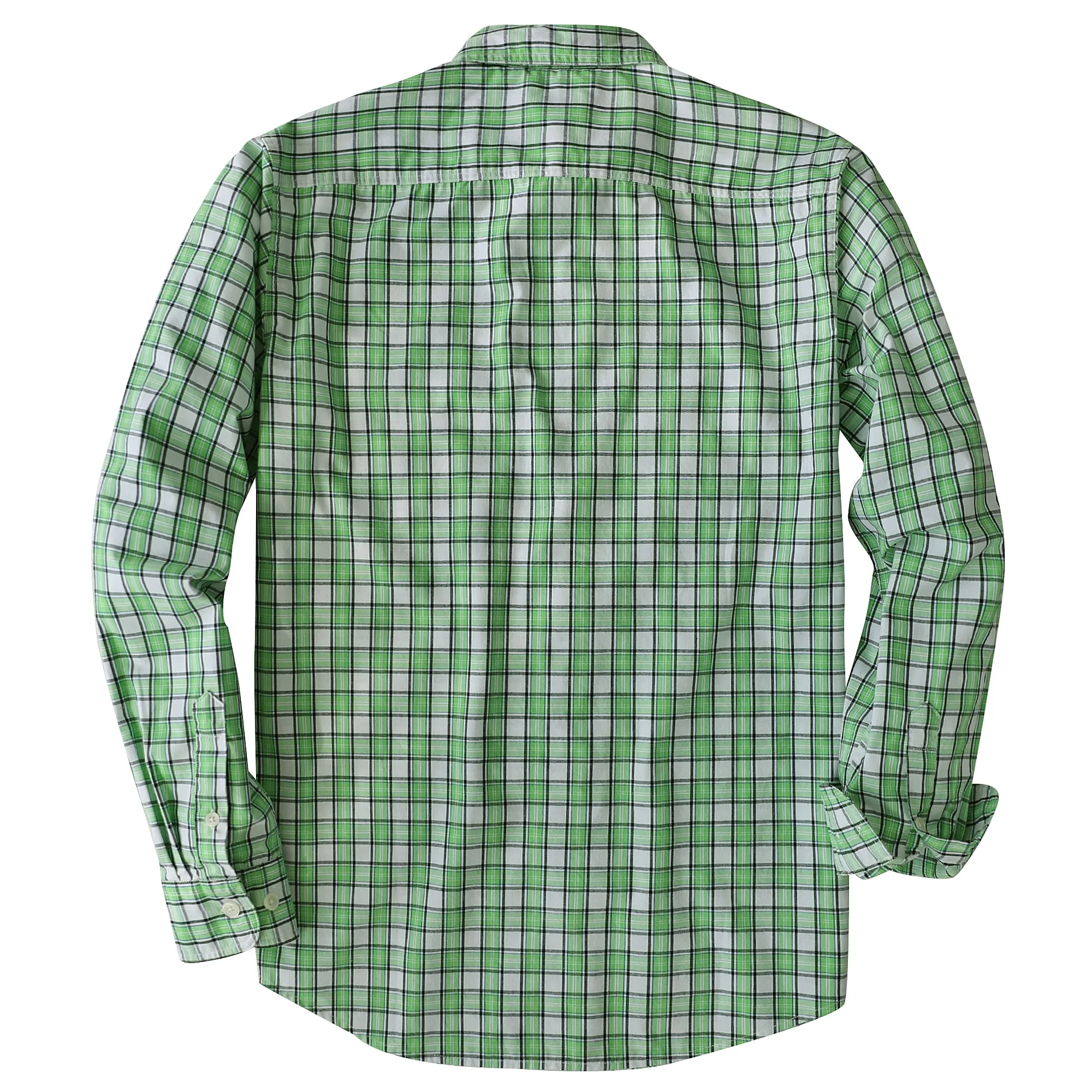 Dubinik® 4.1oz Mens Long Sleeve Green Shirts Casual Plaid Shirt with Practical Double Pockets Comfortable and Soft#0050008 sold by Dubinik product image thumbnail 2