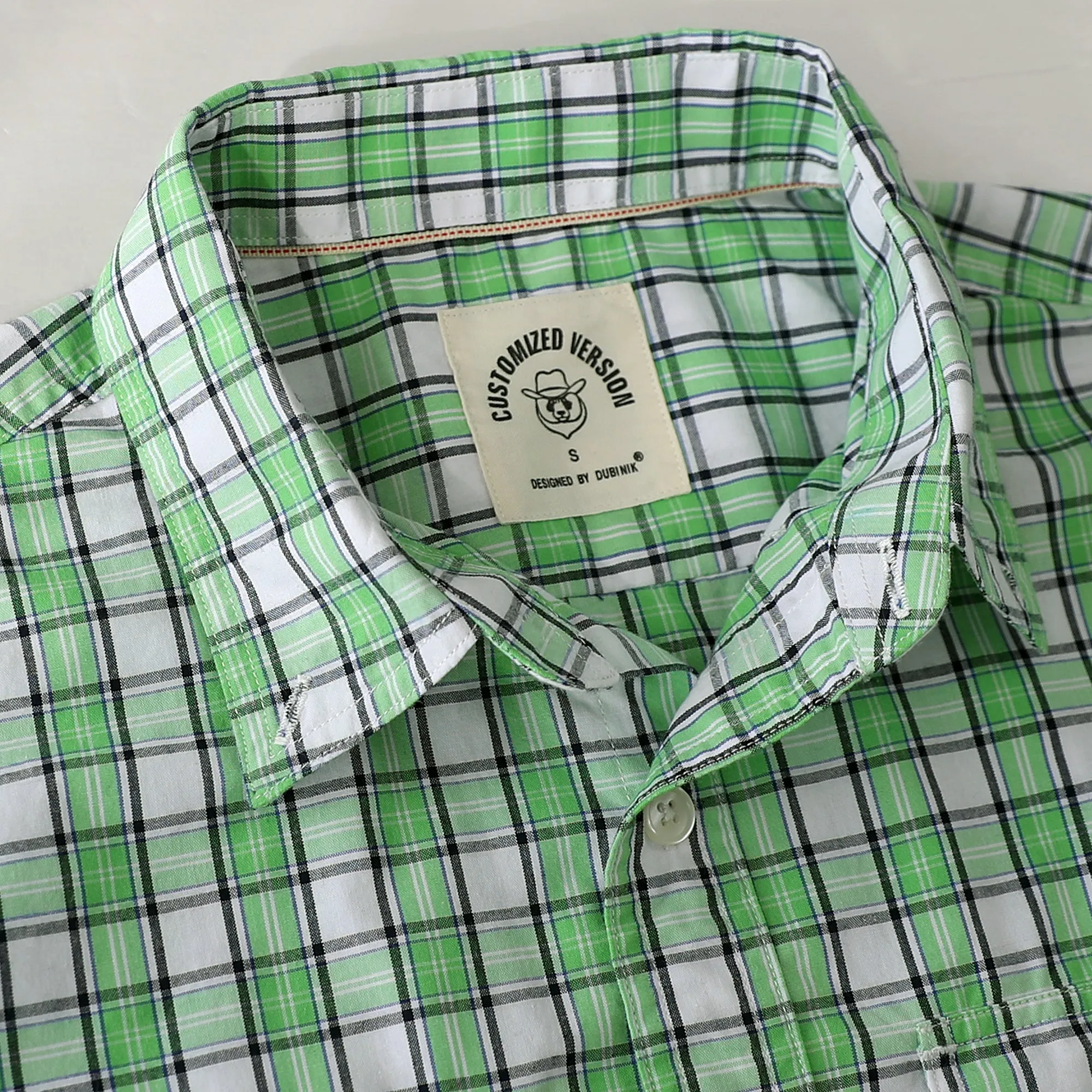 Dubinik® 4.1oz Mens Long Sleeve Green Shirts Casual Plaid Shirt with Practical Double Pockets Comfortable and Soft#0050008 sold by Dubinik product image thumbnail 3