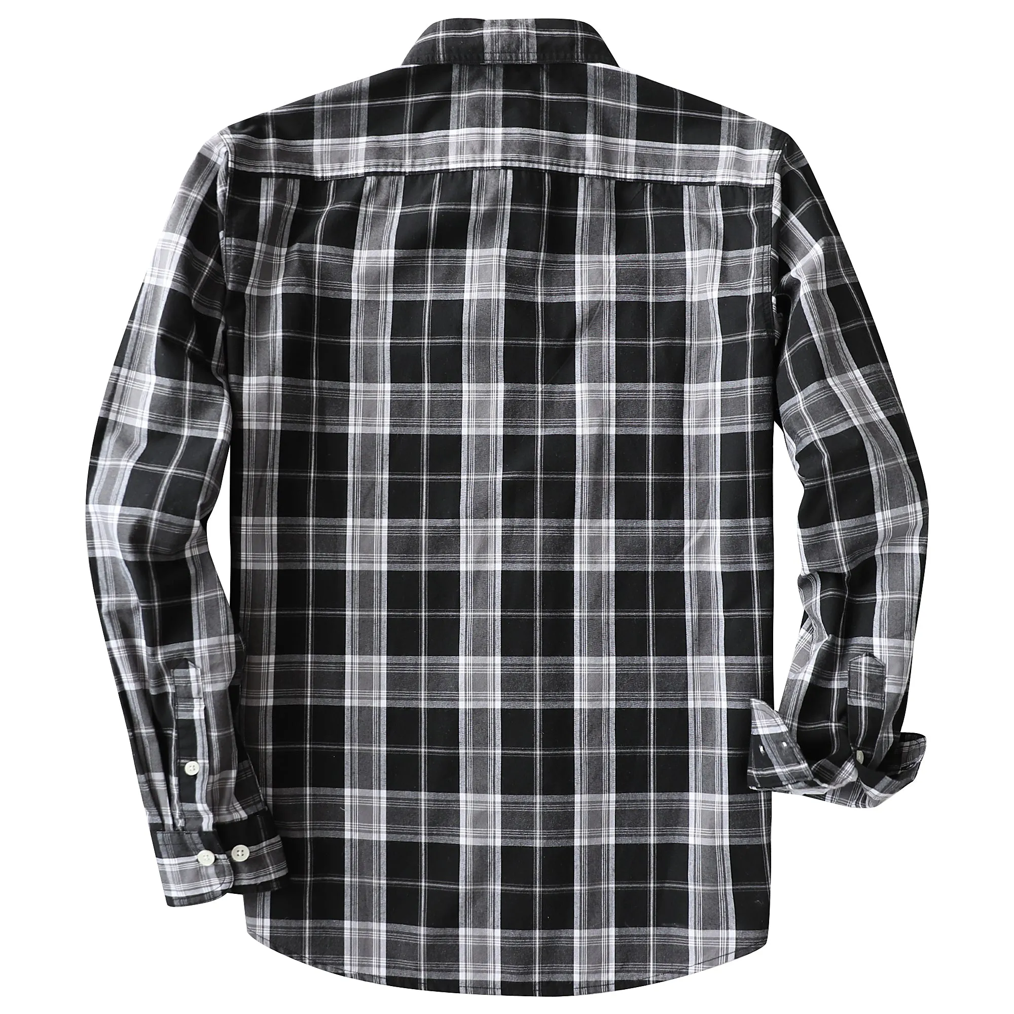 Dubinik® 4.1oz Mens Long Sleeve Button Down Shirts Casual Plaid Shirt with Practical Double Pockets Comfortable and Soft#0050006 sold by Dubinik product image thumbnail 2