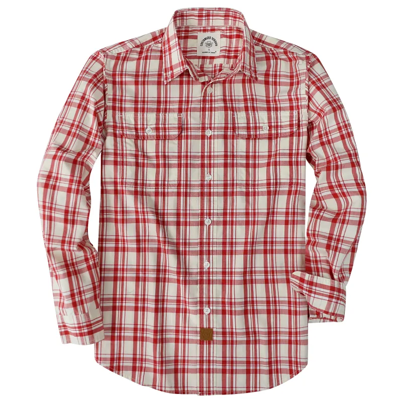Dubinik® 4.1oz Mens Long Sleeve Button Down Shirts Casual Plaid Shirt with Practical Double Pockets Comfortable and Soft#0050005 made by Dubinik