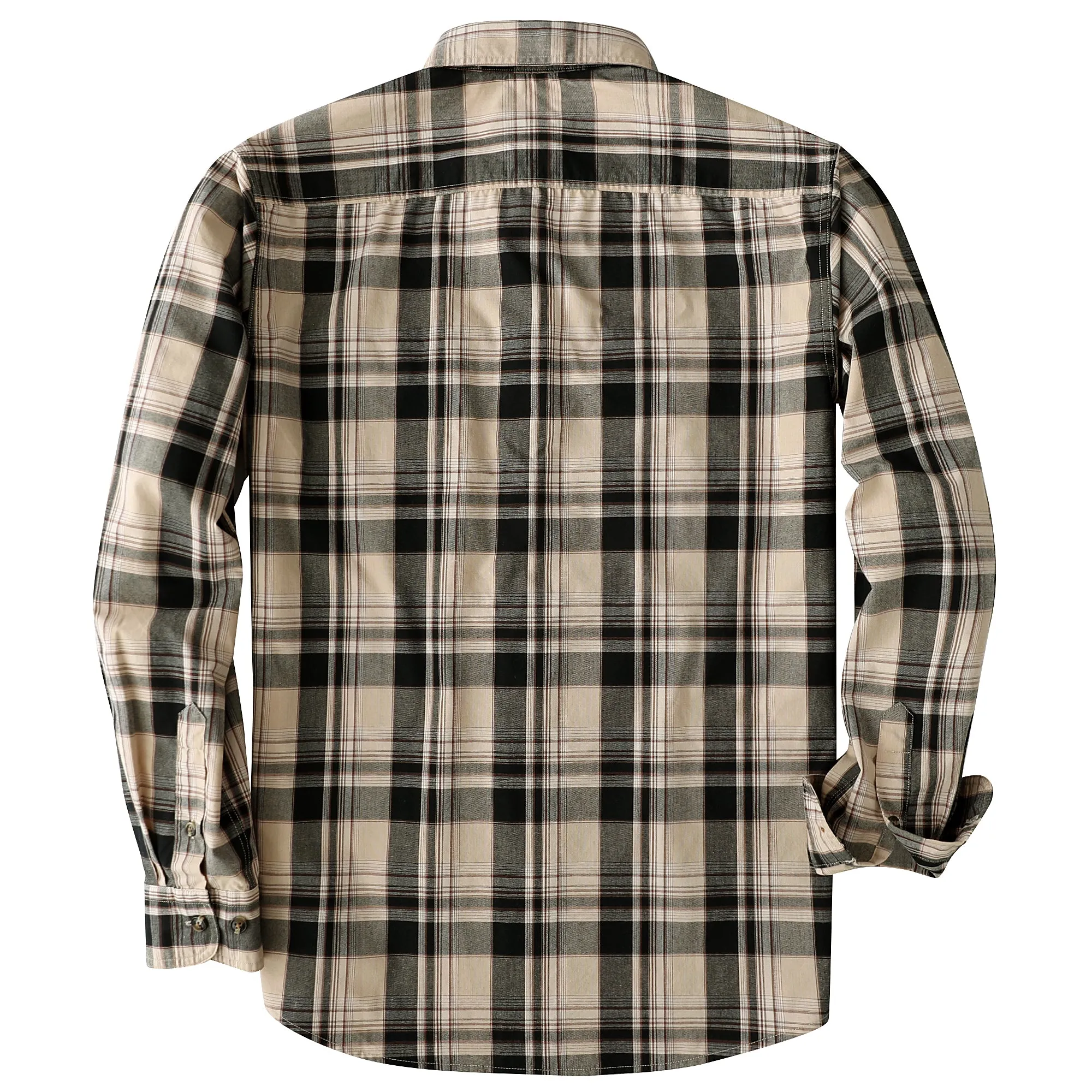 Dubinik® 4.1oz Mens Long Sleeve Button Down Shirts Casual Plaid Shirt with Practical Double Pockets Comfortable and Soft#0050004 sold by Dubinik product image thumbnail 2