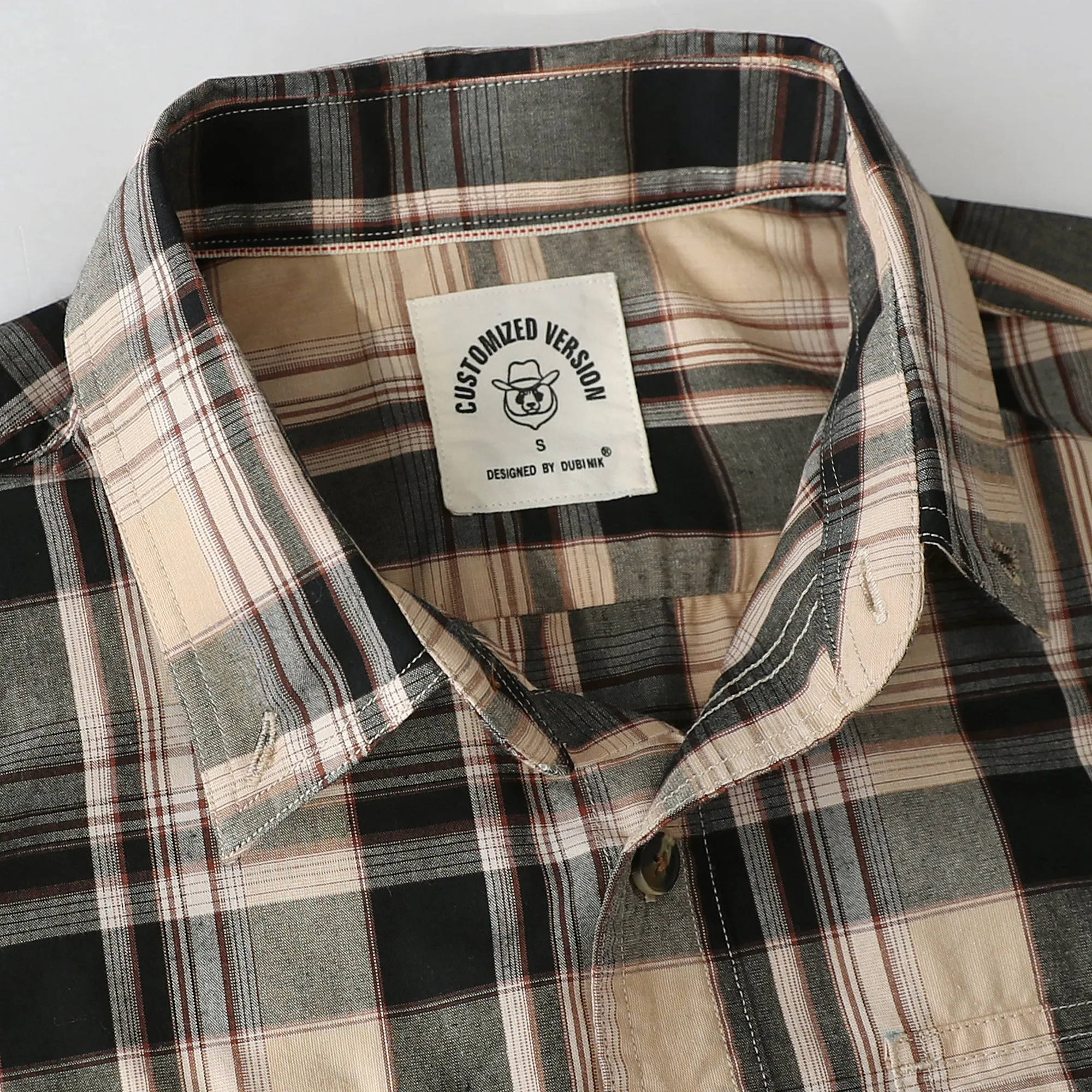 Dubinik® 4.1oz Mens Long Sleeve Button Down Shirts Casual Plaid Shirt with Practical Double Pockets Comfortable and Soft#0050004 sold by Dubinik product image thumbnail 3