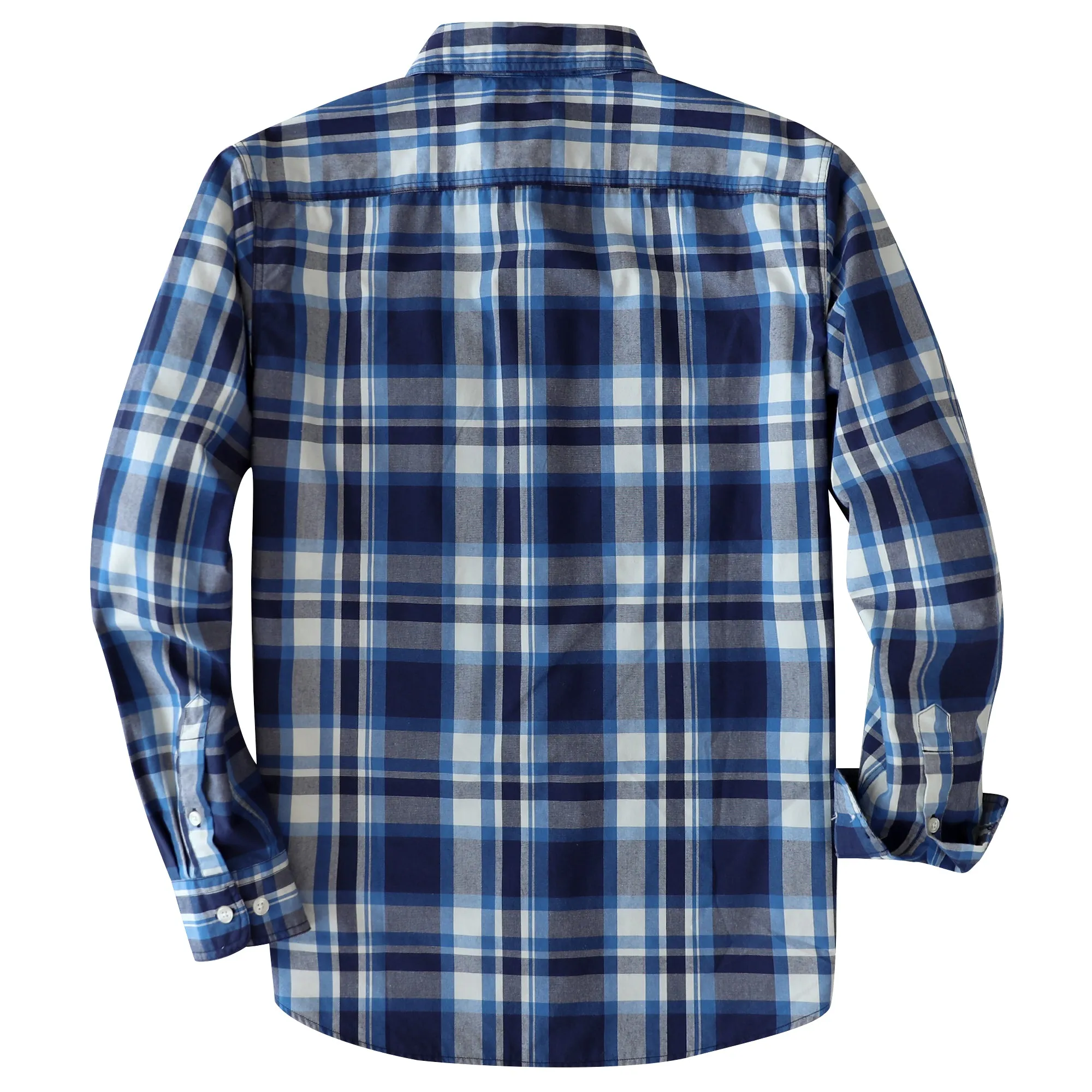 Dubinik® 4.1oz Mens Long Sleeve Shirts Casual Plaid Shirt with Practical Double Pockets Comfortable and Soft#0050003 sold by Dubinik product image thumbnail 2