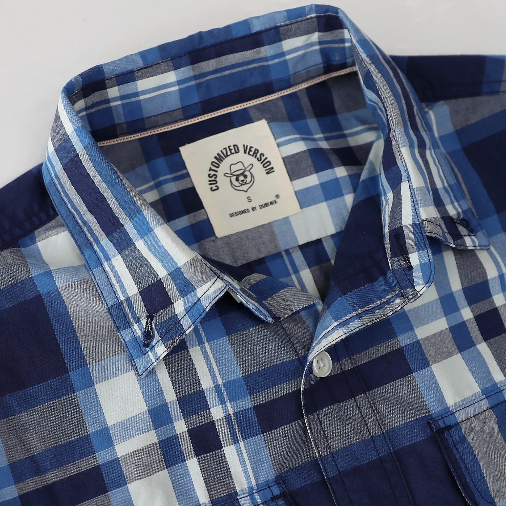 Dubinik® 4.1oz Mens Long Sleeve Shirts Casual Plaid Shirt with Practical Double Pockets Comfortable and Soft#0050003 sold by Dubinik product image thumbnail 3