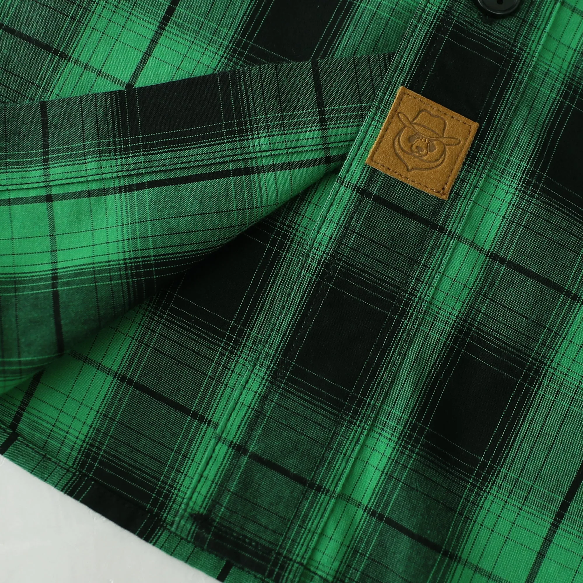 Dubinik® 4.1oz Mens Long Sleeve Button Down Green Shirts Casual Plaid Shirt with Practical Double Pockets Comfortable and Soft#0050001 sold by Dubinik product image thumbnail 5