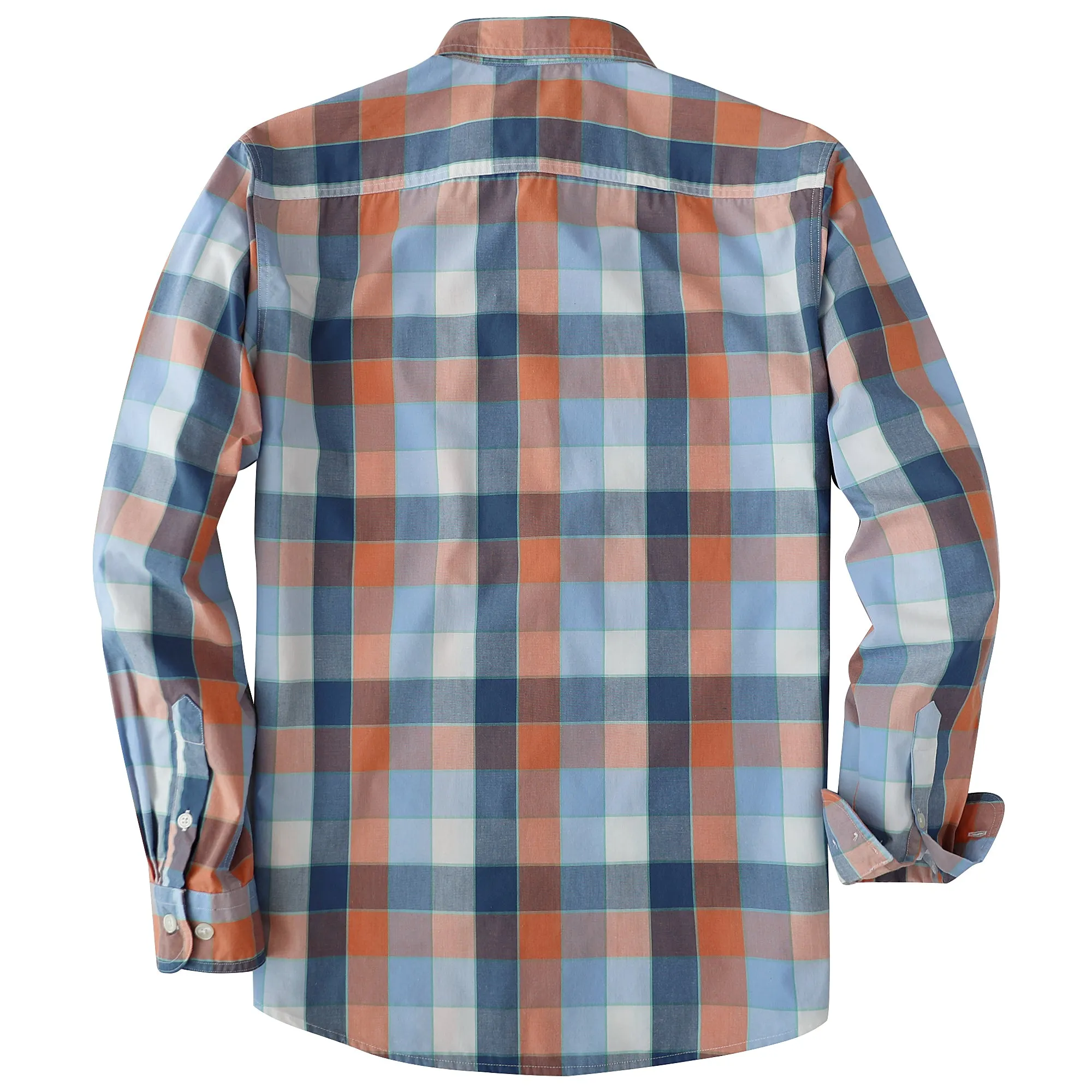 Dubinik® 4.1oz Mens Long Sleeve Button Down Shirts Casual Plaid Shirt with Practical Double Pockets Comfortable and Soft#0050020 sold by Dubinik product image thumbnail 5