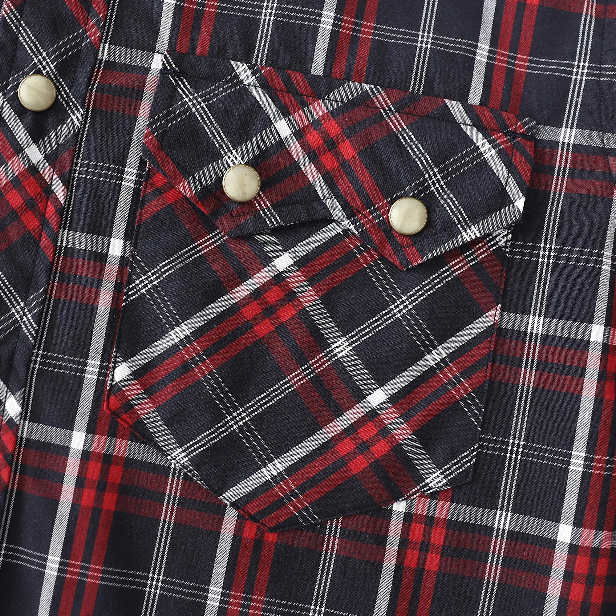 Dubinik® 4.1oz Pearl Snap Shirts For Men Long Sleeve Lightweight Casual Western Plaid Cowboy Cotton Vintage Work Shirt#48007 sold by Dubinik product image thumbnail 4