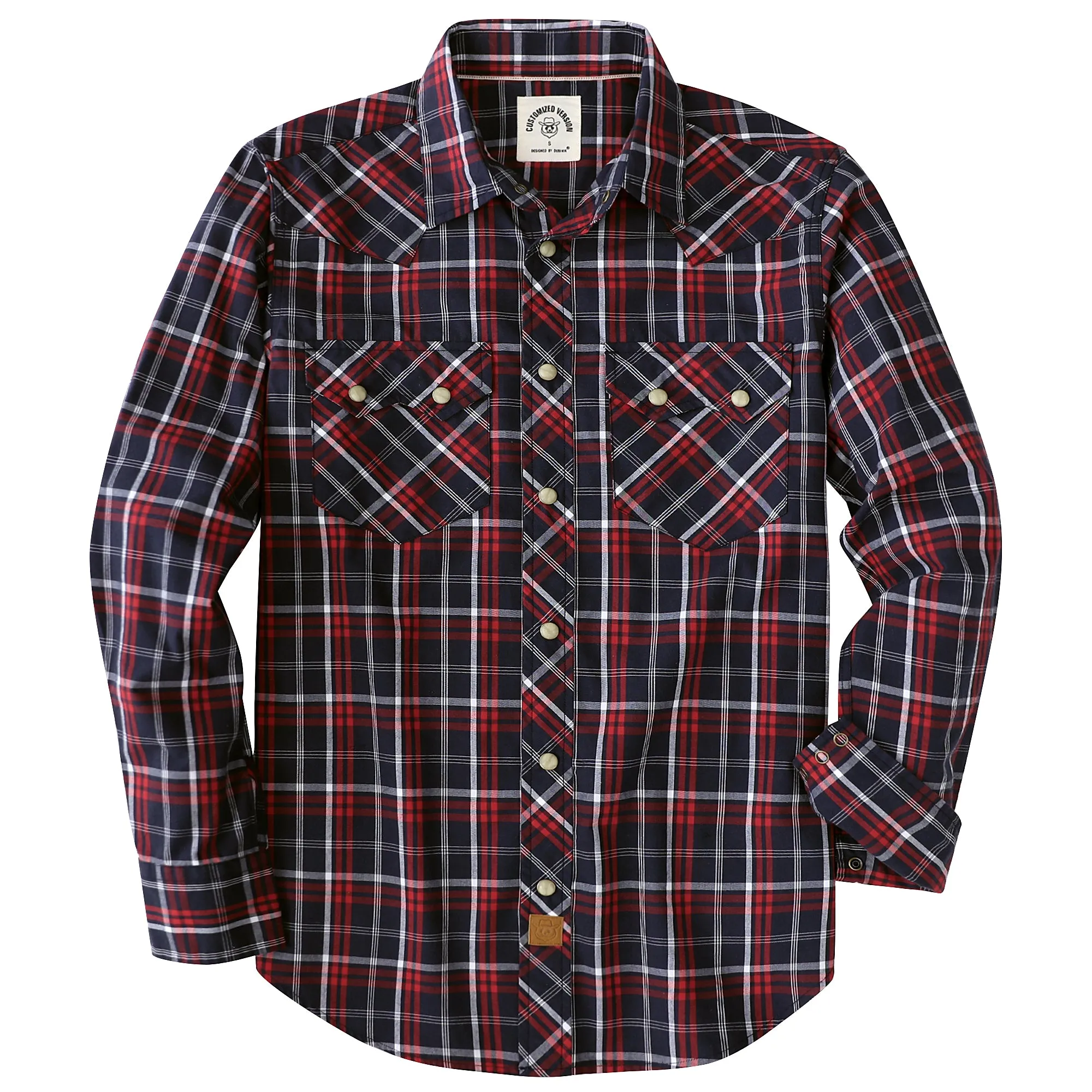 Dubinik® 4.1oz Pearl Snap Shirts For Men Long Sleeve Lightweight Casual Western Plaid Cowboy Cotton Vintage Work Shirt#48007 sold by Dubinik