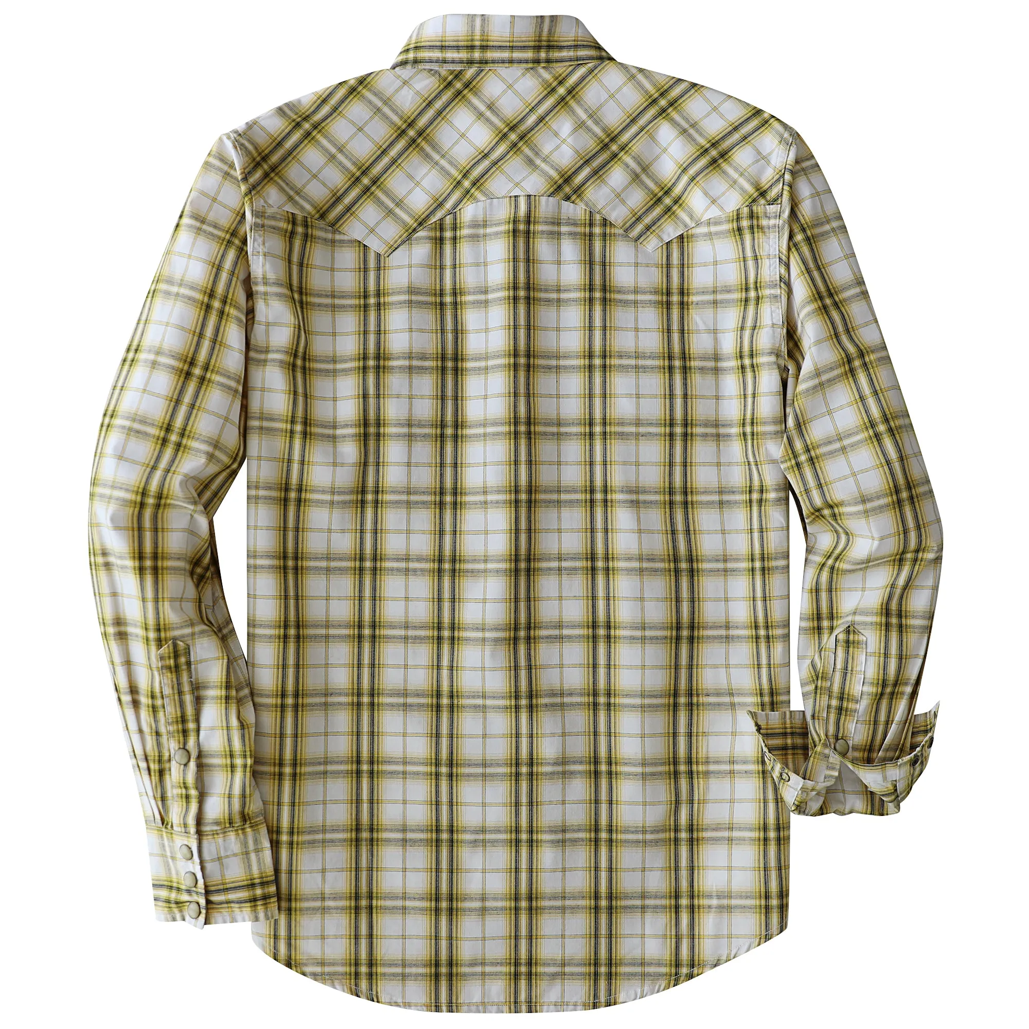 Dubinik® 4.1oz Pearl Snap Shirts For Men Long Sleeve Lightweight Casual Western Plaid Cowboy Cotton Vintage Work Shirt#48010 sold by Dubinik product image thumbnail 2