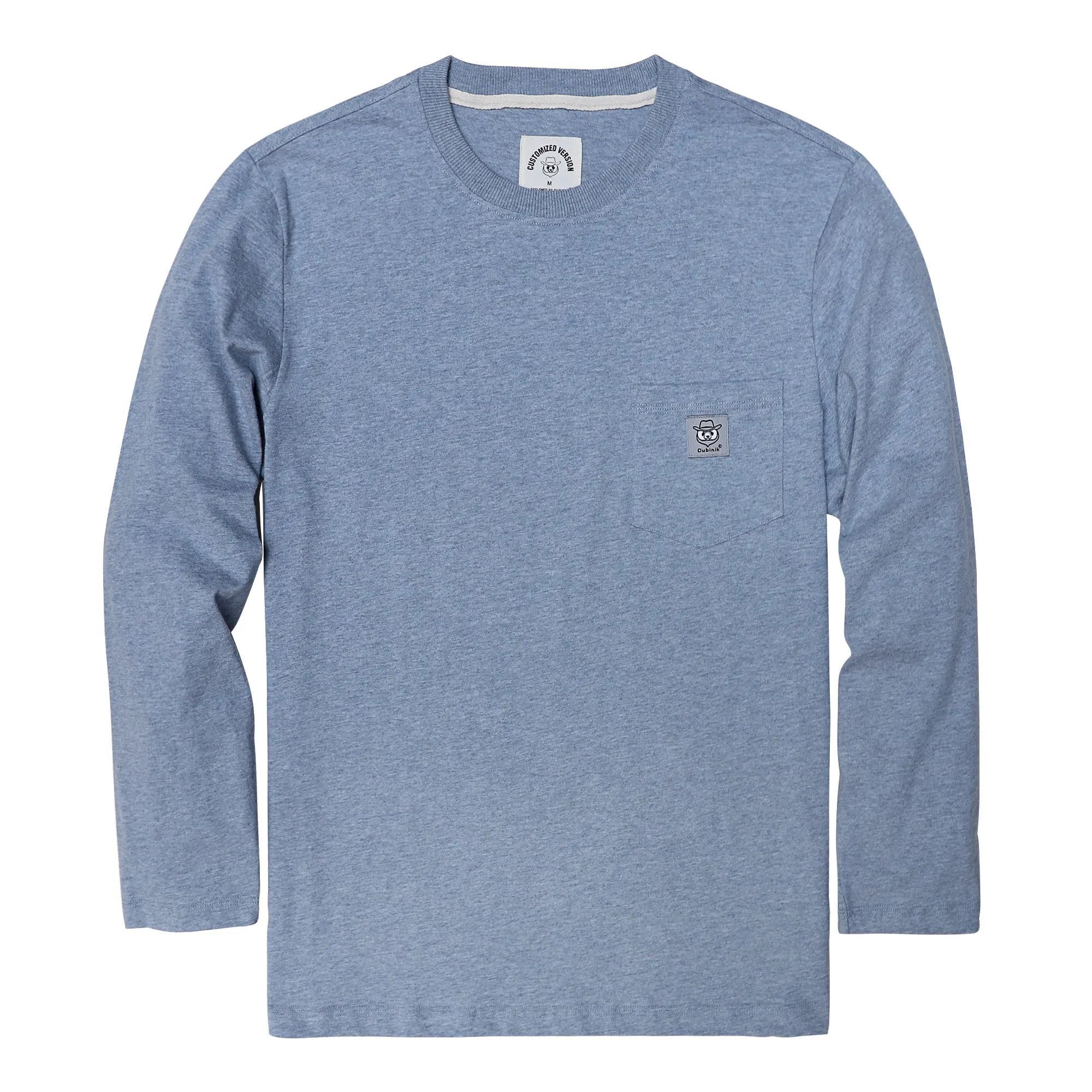 Dubinik® Men's Long Sleeve T-Shirts 100% Cotton Heightwight Workwear with Pocket#31203 sold by Dubinik