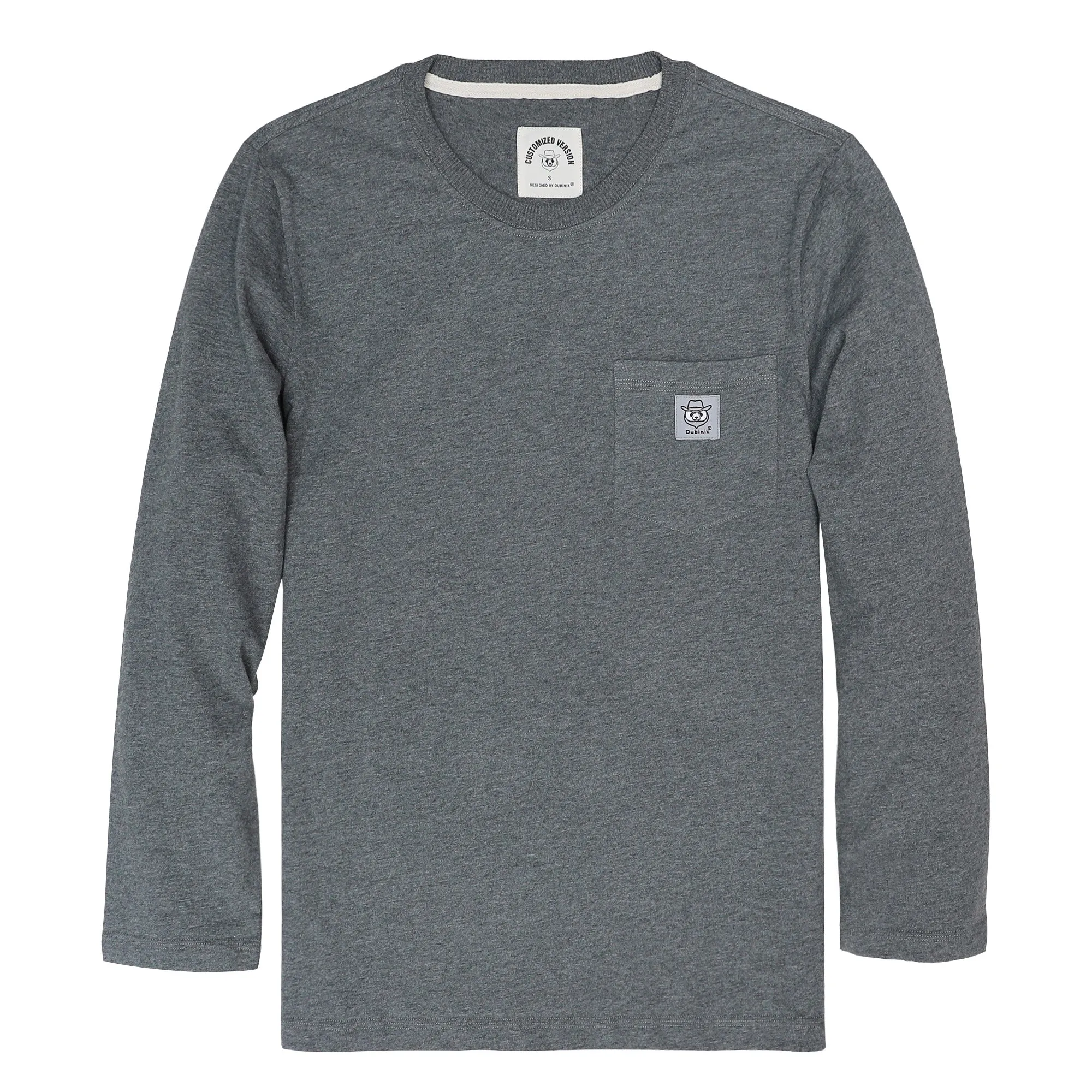 Dubinik® Men's Long Sleeve T-Shirts 100% Cotton Heightwight Workwear with Pocket#31202 sold by Dubinik