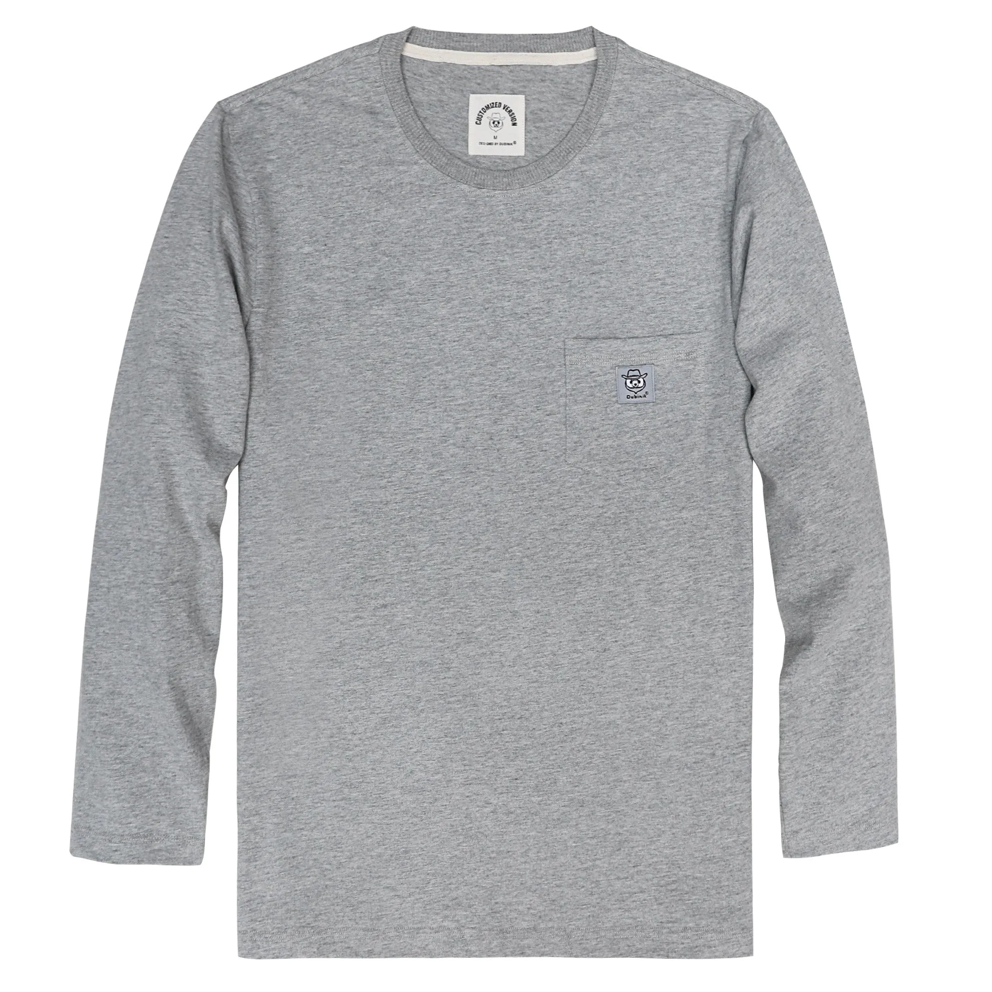 Dubinik® Men's Long Sleeve T-Shirts 100% Cotton Heightwight Workwear with Pocket#31201 sold by Dubinik
