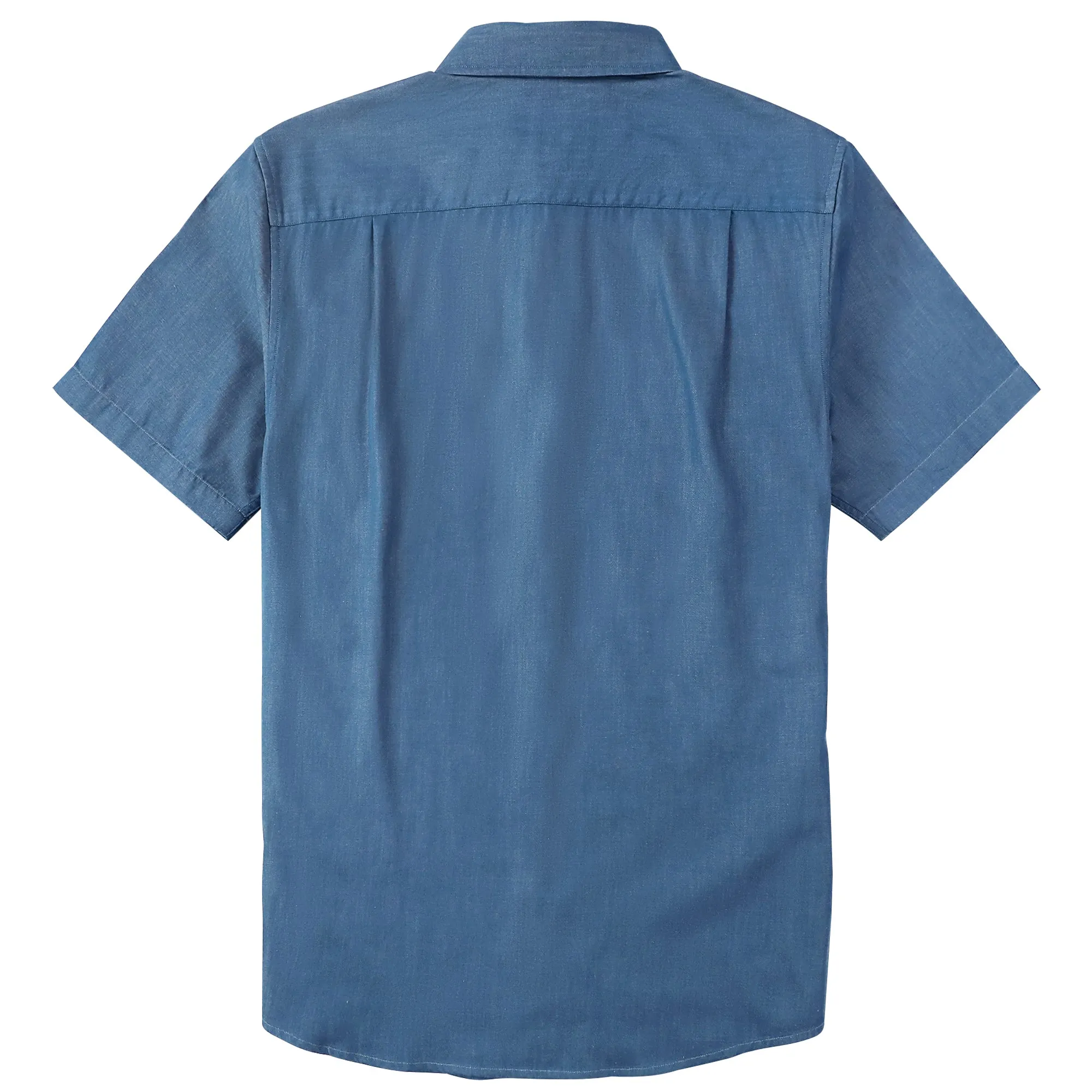 Dubinik® Denim Solid Mens Short Sleeve Button Down Shirts Summer Vintage Short Sleeve Button Down Men Lightweight Men's Casual Shirts#51034 sold by Dubinik product image thumbnail 2