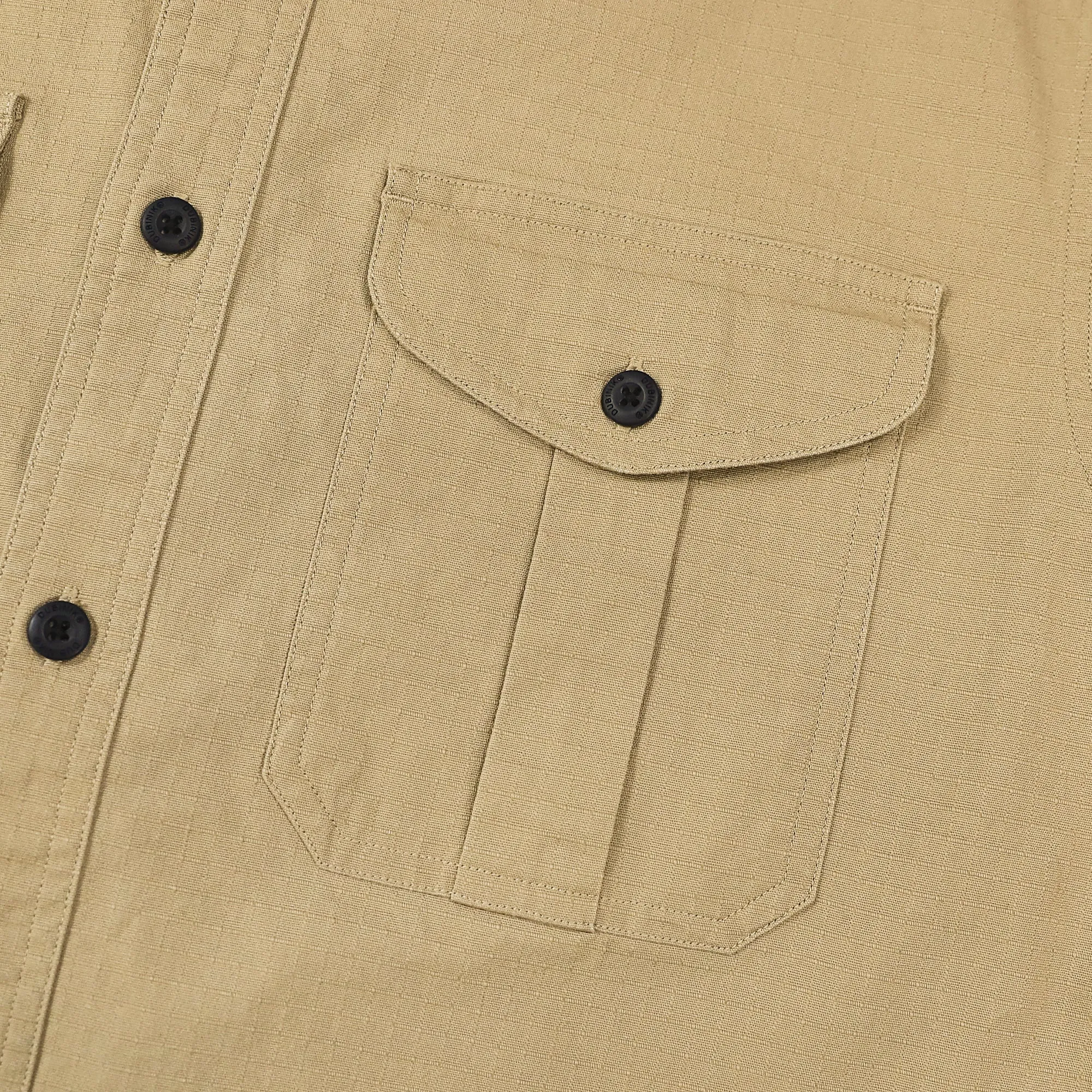 Dubinik® 6.5oz Mens Button Up Shirts Long Sleeve Casual Khaki Solid Shirts for Men Two Pocket Regular Fit Comfortable with Stretch Shirt#0056002 sold by Dubinik product image thumbnail 5