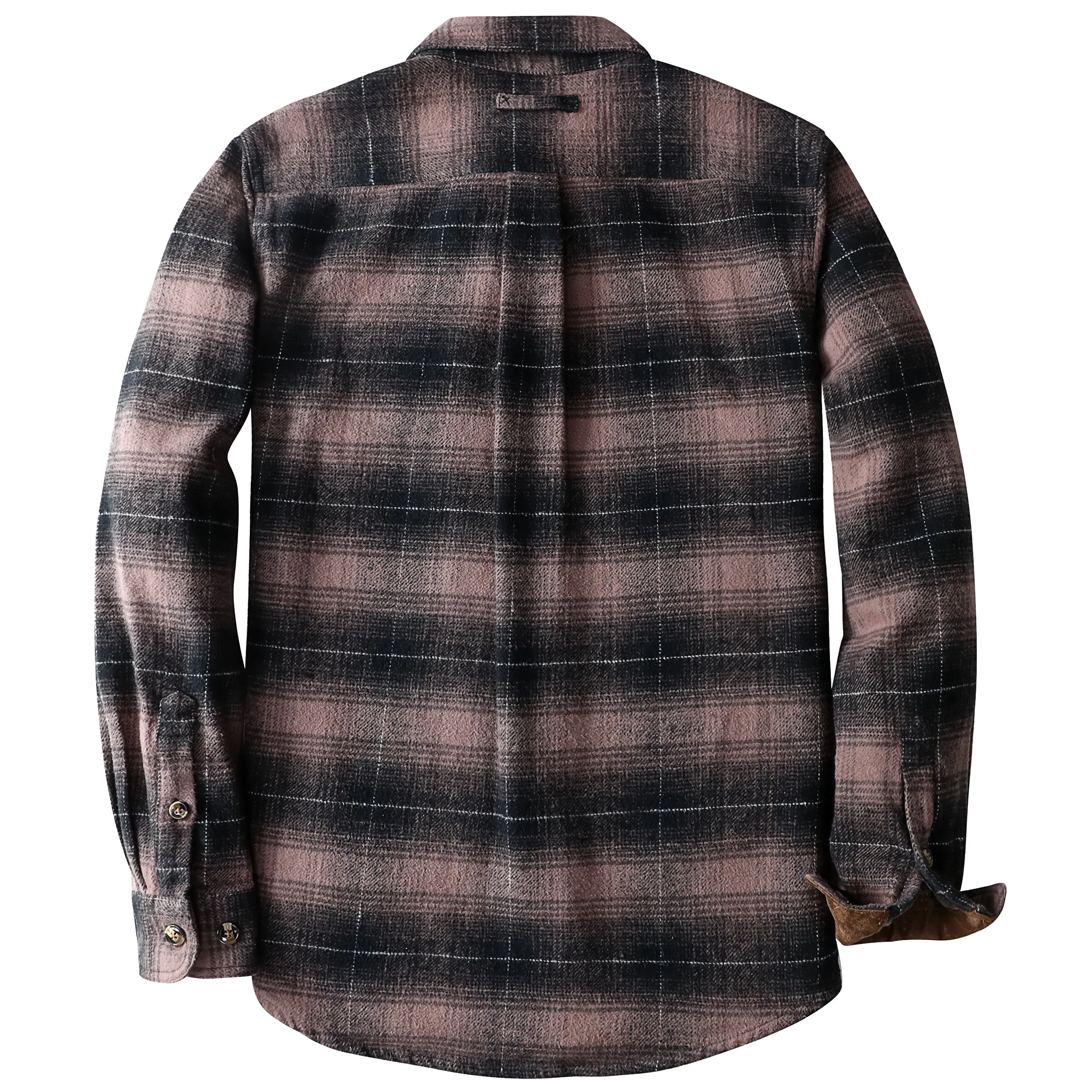 Dubinik® 10.8oz Ultra Heavyweight Flannel Shirt for Men Long Sleeve Casual Soft Pure Cotton Plaid Warm Suede Cuffs#0082009 sold by Dubinik product image thumbnail 3