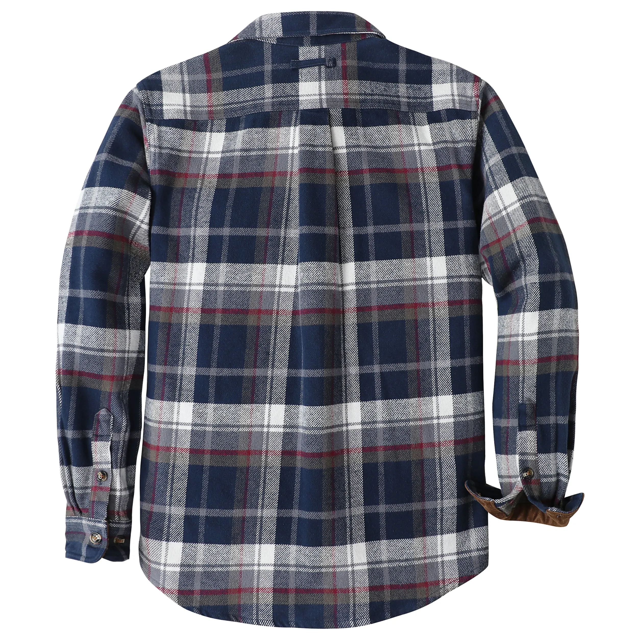 Dubinik® 10.8oz Ultra Heavyweight Flannel Shirt for Men Long Sleeve Casual Button Down Soft Pure Cotton Plaid Warm Suede Cuffs#0082004 sold by Dubinik product image thumbnail 5
