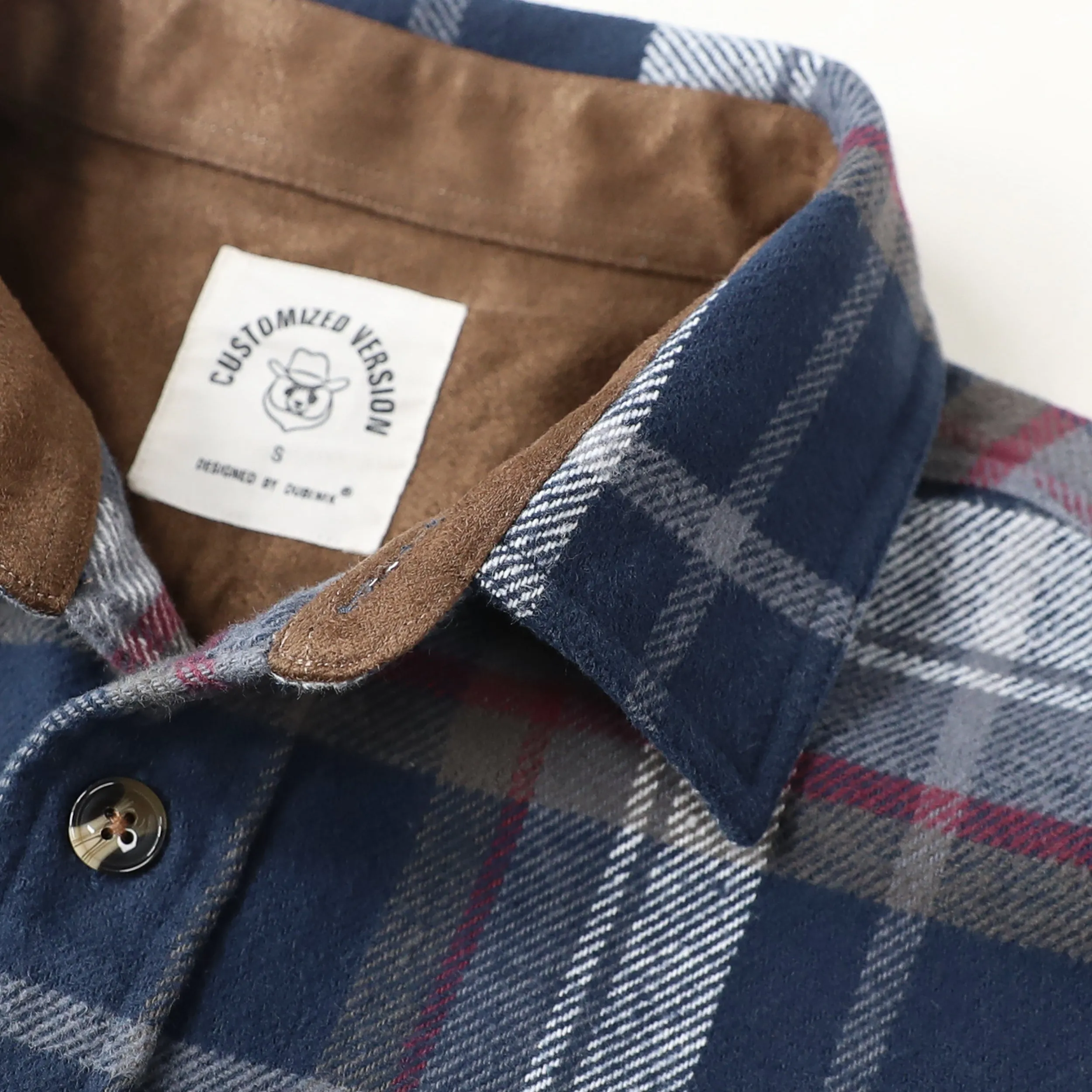 Dubinik® 10.8oz Ultra Heavyweight Flannel Shirt for Men Long Sleeve Casual Button Down Soft Pure Cotton Plaid Warm Suede Cuffs#0082004 sold by Dubinik product image thumbnail 2