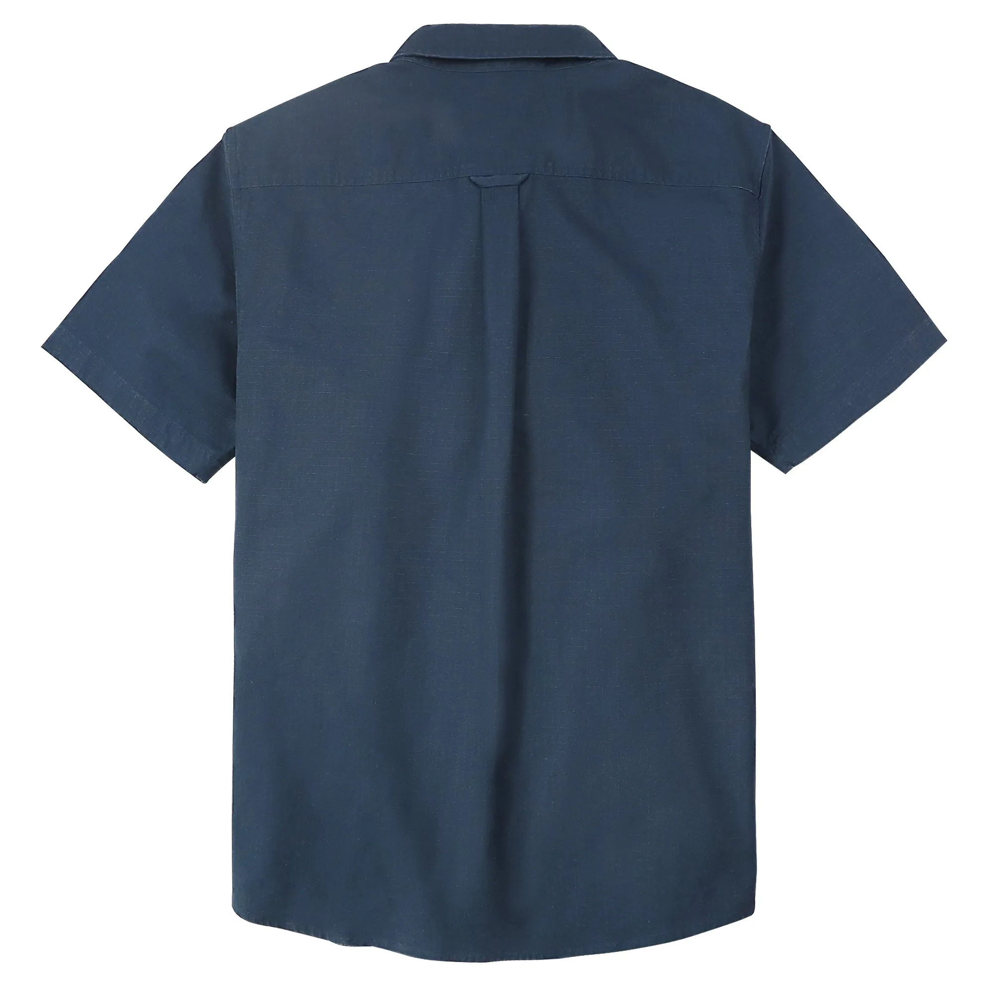 Dubinik® Mens Short Sleeve Button Down Shirts Two Pocket Vintage Mens Work Shirt Navy Blue Cotton Mens Shirts Casual with Stretch#0055007 sold by Dubinik product image thumbnail 2