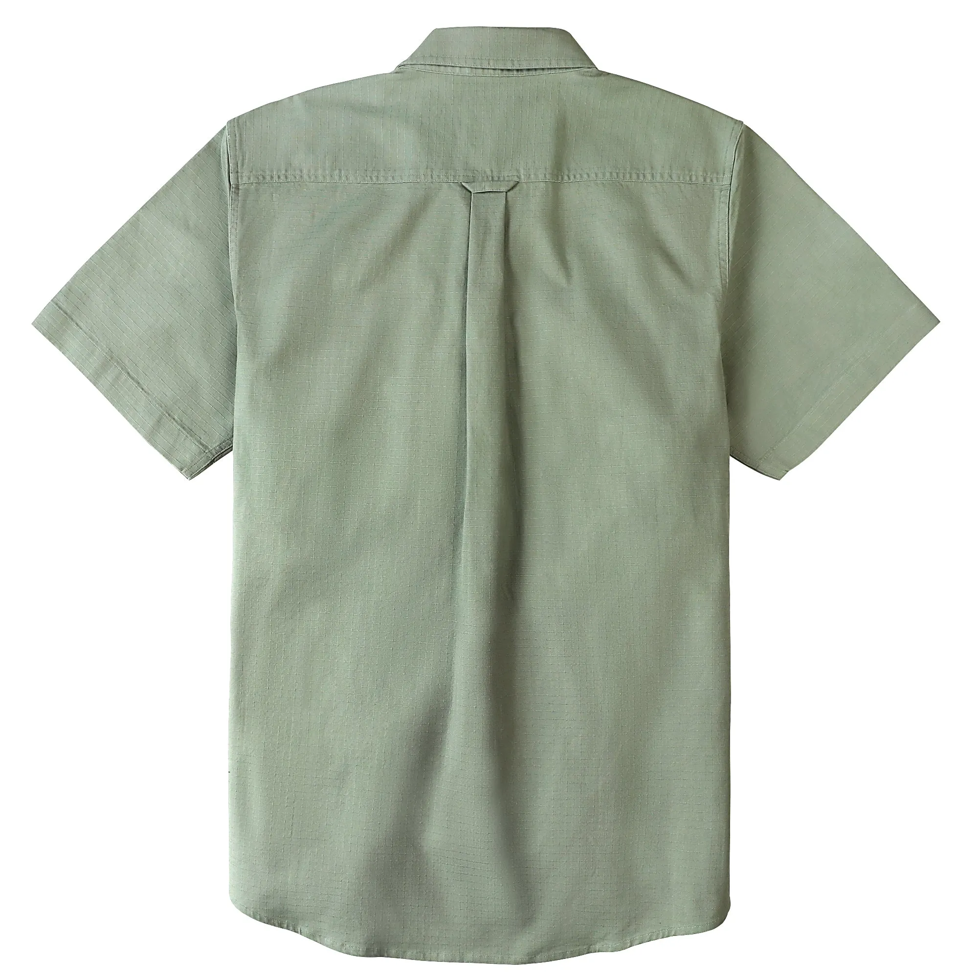 Dubinik® Mens Short Sleeve Button Down Shirts Two Pocket Vintage Mens Work Shirt Light Green Cotton Mens Shirts Casual with Stretch#0055006 sold by Dubinik product image thumbnail 2