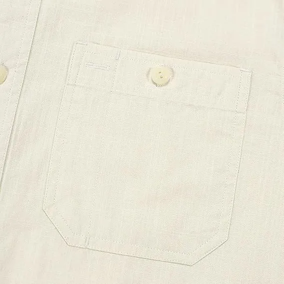 Dubinik® 5.5oz Beige Chambray Long Sleeve Button-Front Closure Pocket Cotton Workshirt#58007 sold by Dubinik product image thumbnail 4