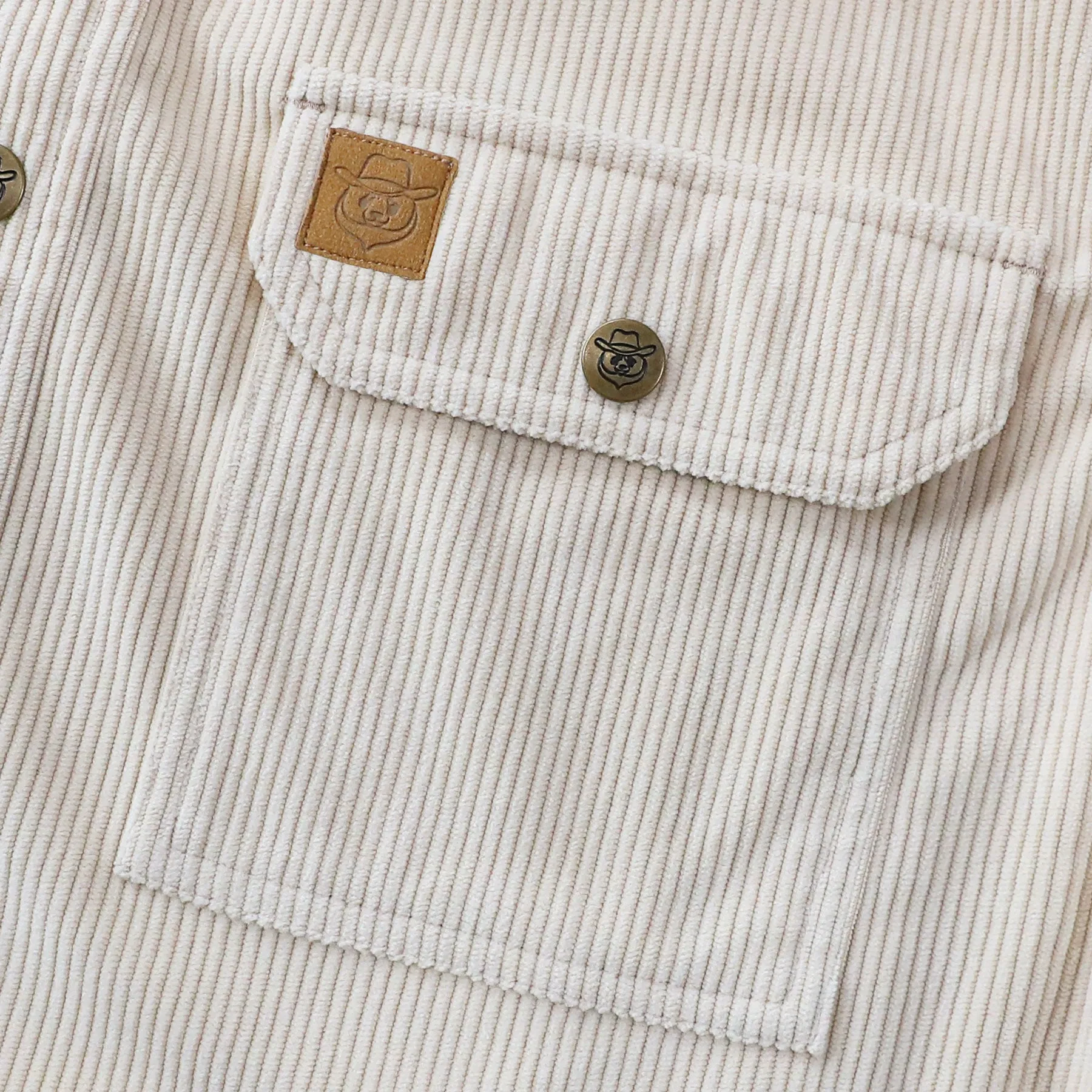 Dubinik® 8.3oz Corduroy Shirt Men Khaki Solid Corduroy Jacket Men Long Sleeve Casual Work Vintage Regular Fit Mens Snap Button Shirt#31003 sold by Dubinik product image thumbnail 4