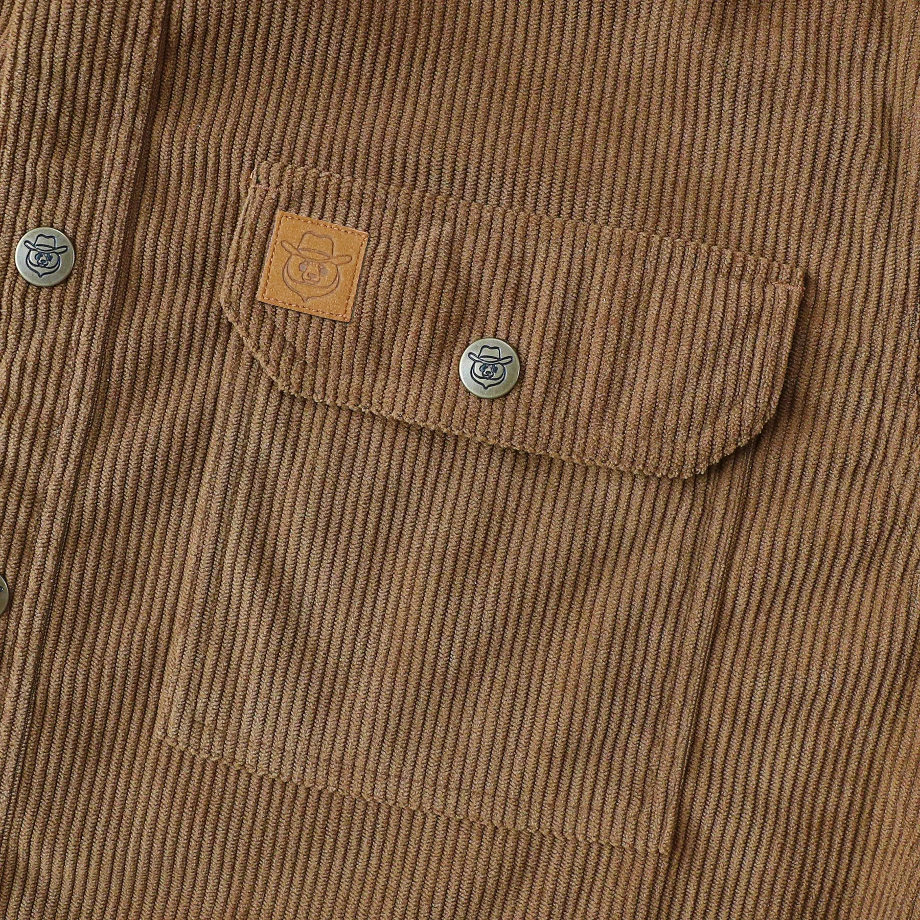 Dubinik® 8.3oz Corduroy Shirt Men Brown Solid Corduroy Jacket Men Long Sleeve Casual Work Vintage Regular Fit Mens Snap Button Shirt#31002 sold by Dubinik product image thumbnail 4