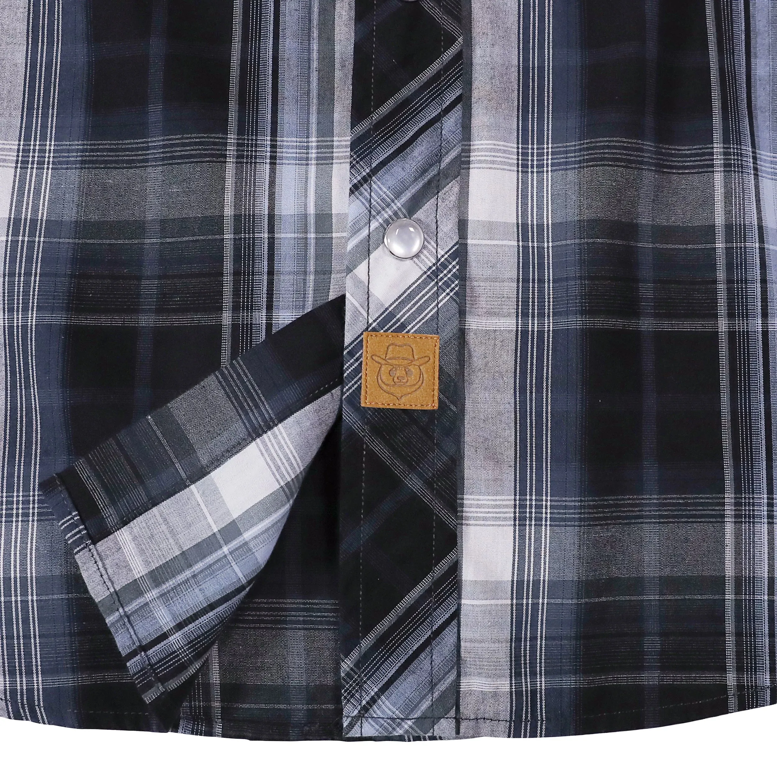Dubinik® 3.2oz Pearl Snap Shirts for Men Long Sleeve Western Shirts for Men Vintage Casual Plaid Shirt Cowboy Shirts for Men#42024 sold by Dubinik product image thumbnail 5