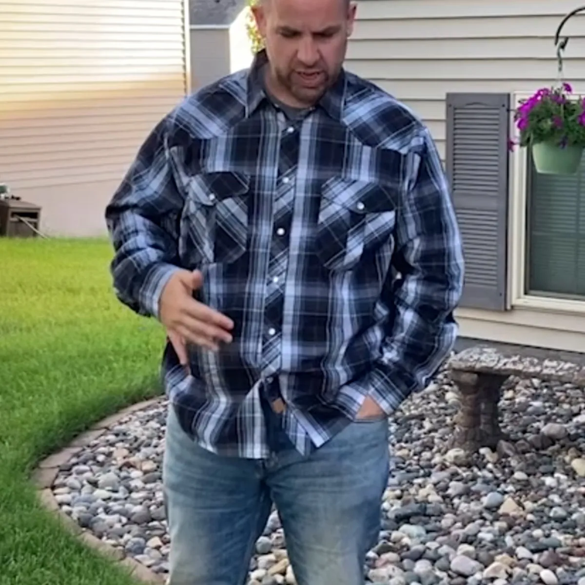 Dubinik® 3.2oz Pearl Snap Shirts for Men Long Sleeve Western Shirts for Men Vintage Casual Plaid Shirt Cowboy Shirts for Men#42024 sold by Dubinik product image thumbnail 2