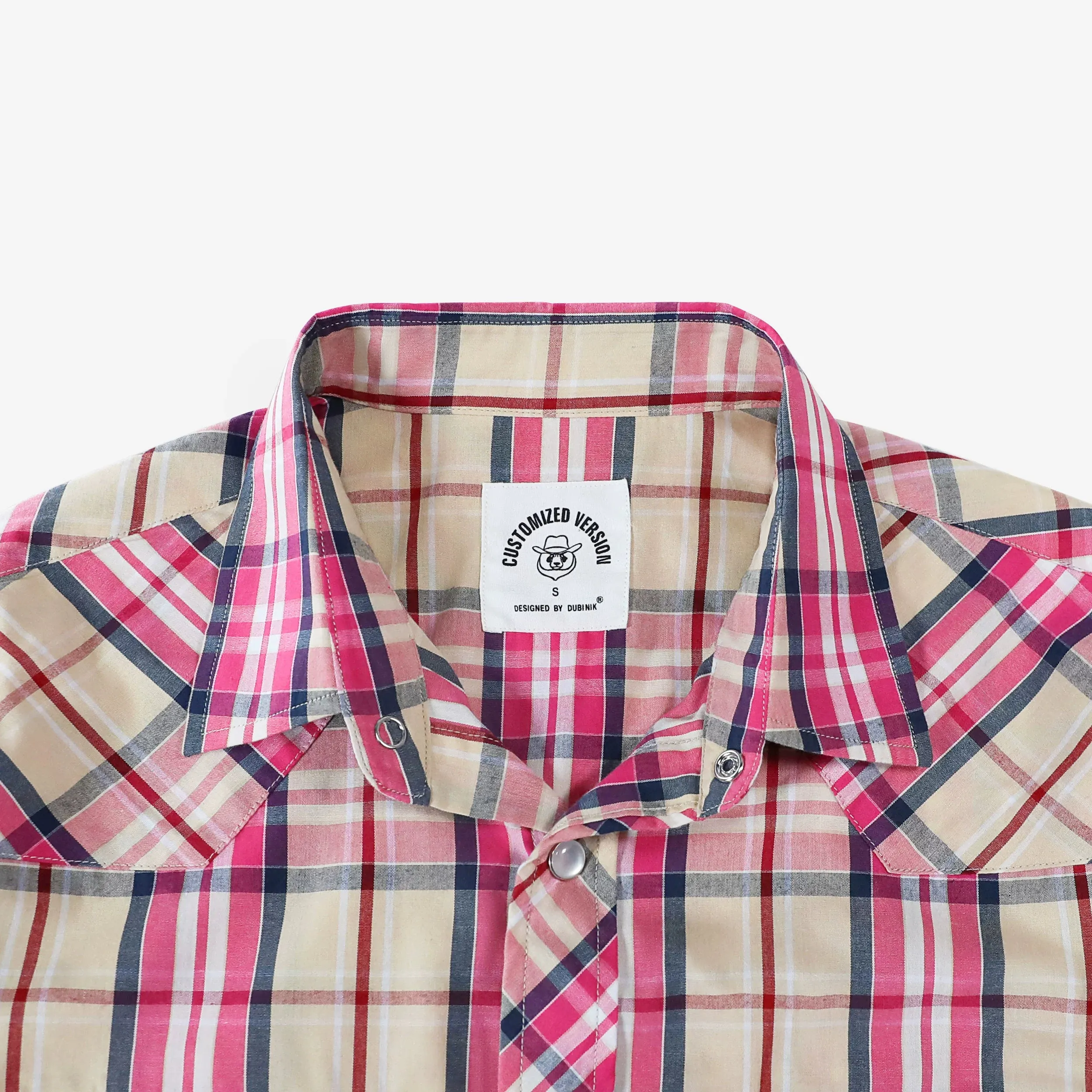 Dubinik® 3.2oz Pearl Snap Shirts for Men Long Sleeve Western Shirts for Men Vintage Casual Plaid Shirt Cowboy Shirts for Men#42023 sold by Dubinik product image thumbnail 3