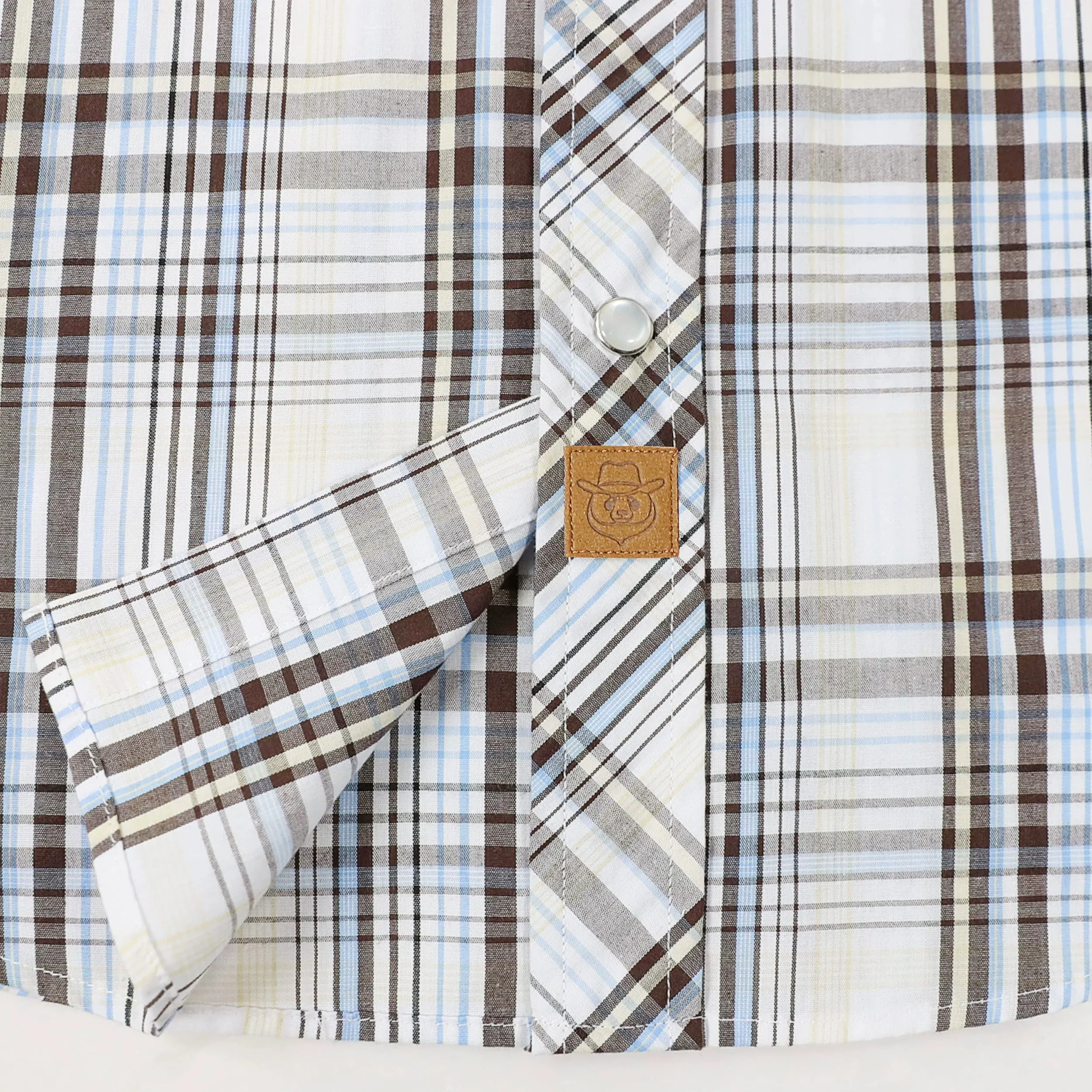 Dubinik® 3.2oz Pearl Snap Shirts for Men Long Sleeve Western Shirts for Men Vintage Casual Plaid Shirt Cowboy Shirts for Men#42007 sold by Dubinik product image thumbnail 4