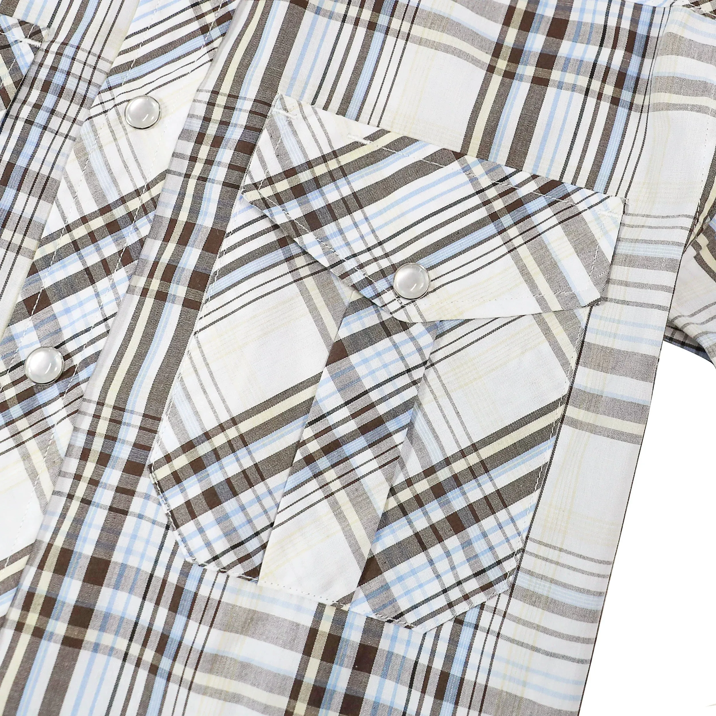 Dubinik® 3.2oz Pearl Snap Shirts for Men Long Sleeve Western Shirts for Men Vintage Casual Plaid Shirt Cowboy Shirts for Men#42007 sold by Dubinik product image thumbnail 3