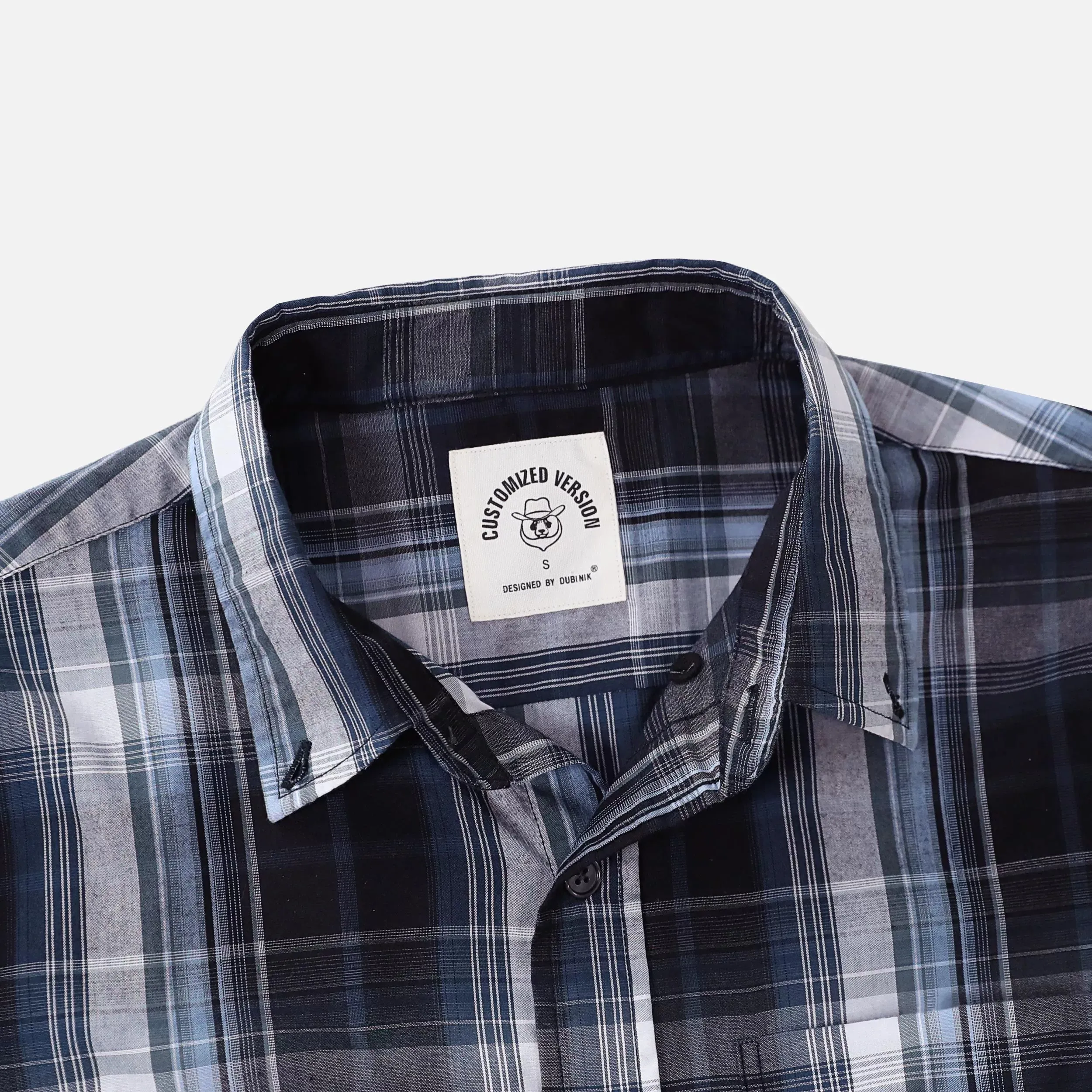 Dubinik® 3.2oz Mens Long Sleeve Casual Button Down Vintage Plaid Shirts#52024 sold by Dubinik product image thumbnail 5