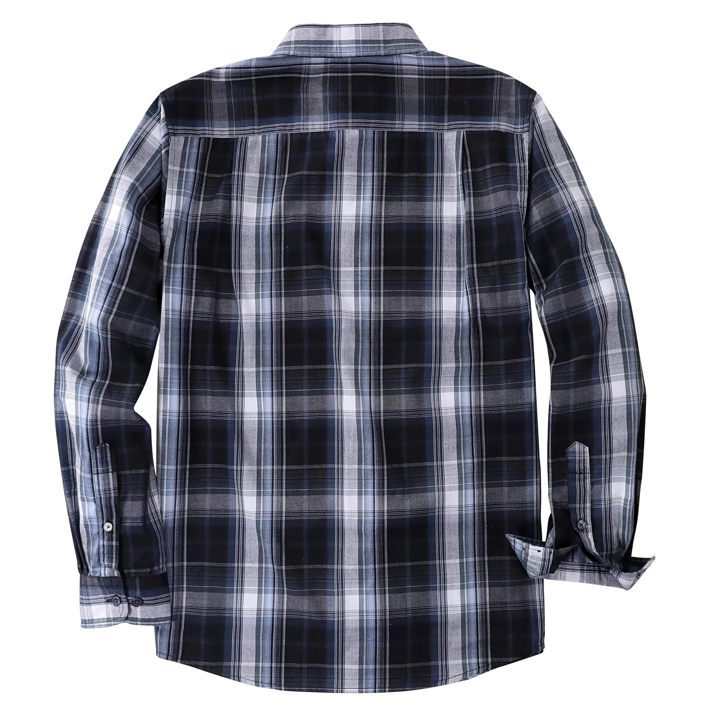 Dubinik® 3.2oz Mens Long Sleeve Casual Button Down Vintage Plaid Shirts#52024 sold by Dubinik product image thumbnail 4