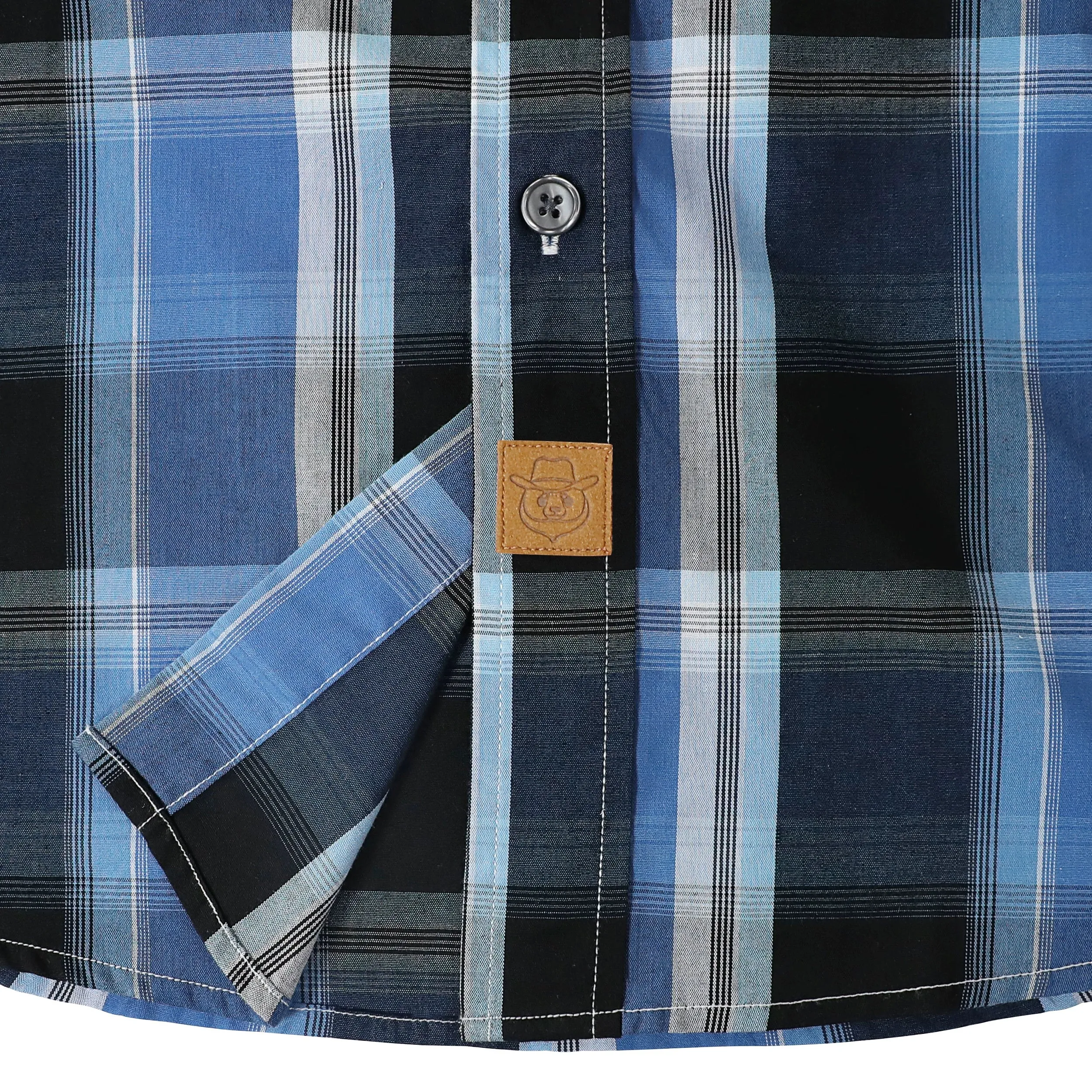 Dubinik® 3.2 oz Mens Long Sleeve Casual Button Down Vintage Plaid Shirts#52019 sold by Dubinik product image thumbnail 4