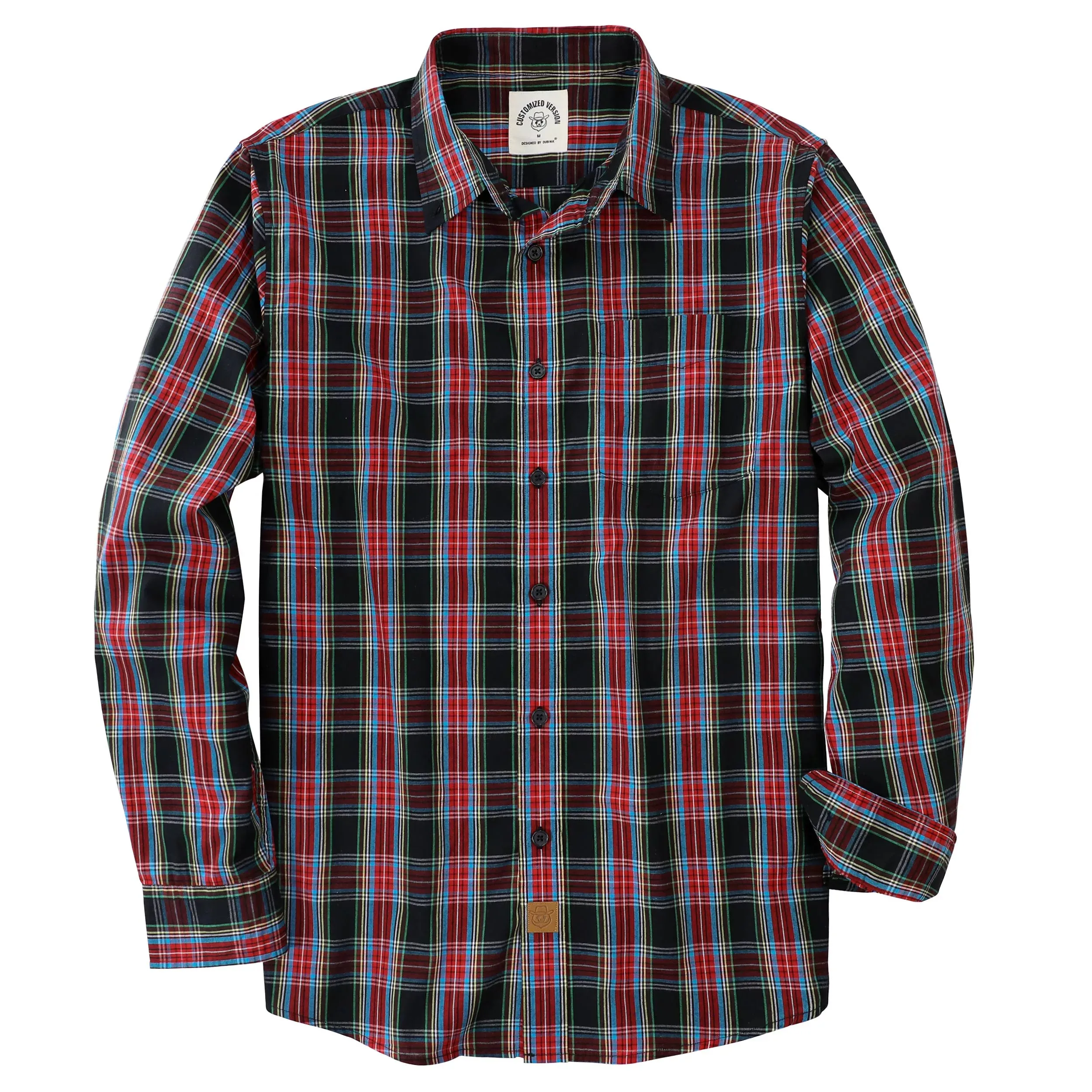 Dubinik® 3.2oz Mens Long Sleeve Casual Button Down Vintage Plaid Shirts#52011 sold by Dubinik