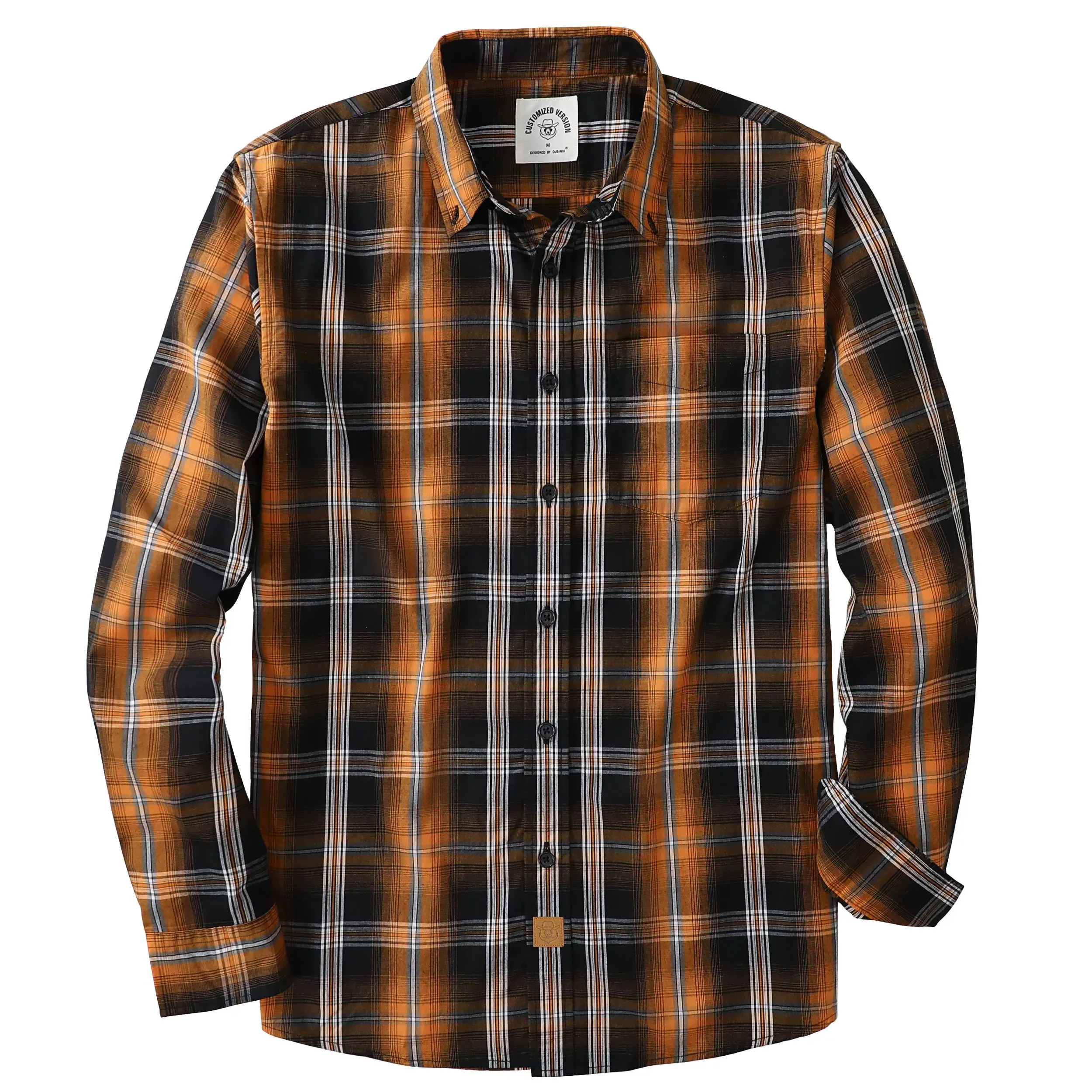Dubinik® 3.2 oz Mens Long Sleeve Casual Button Down Vintage Plaid Shirts#52005 sold by Dubinik
