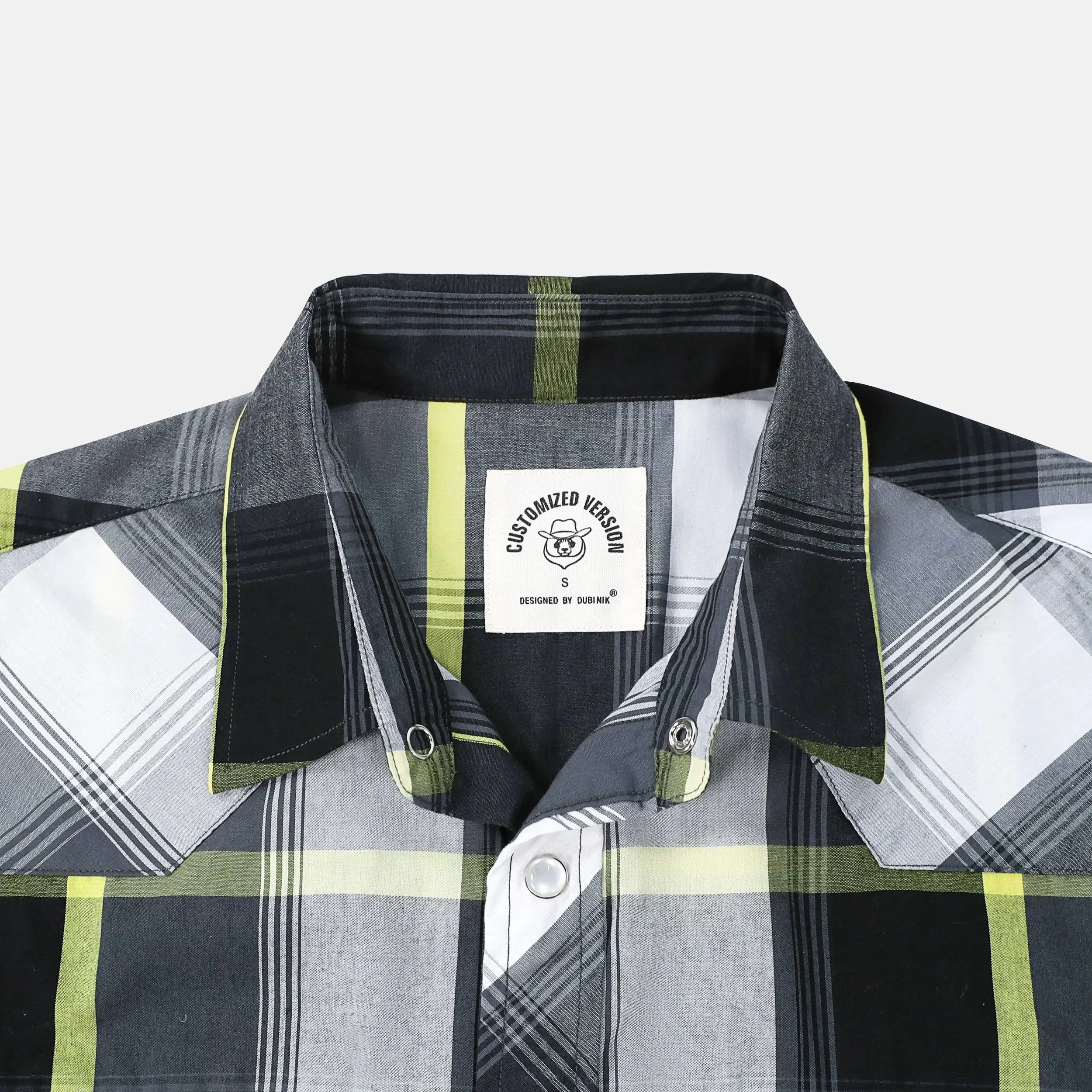 Dubinik® Western Shirts for Men Short Sleeve Plaid Pearl Snap Shirts for Men Button Up Shirt Cowboy Casual Work Shirt#41017 sold by Dubinik product image thumbnail 3