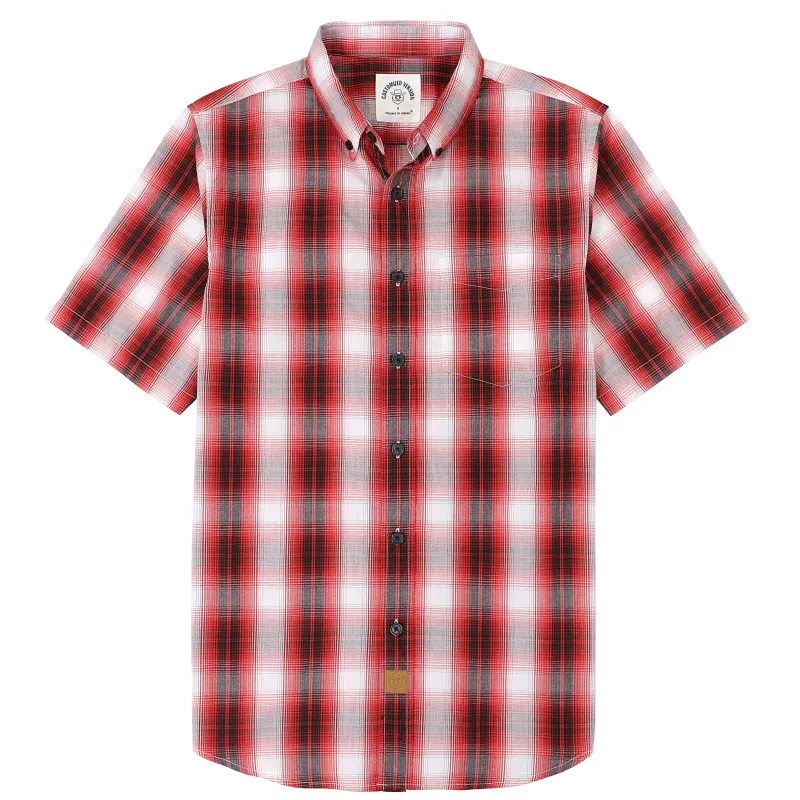 Dubinik® Mens Short Sleeve Button Down Shirts Summer Vintage Short Sleeve Button Down Men Lightweight Men's Casual Shirts#51028 made by Dubinik