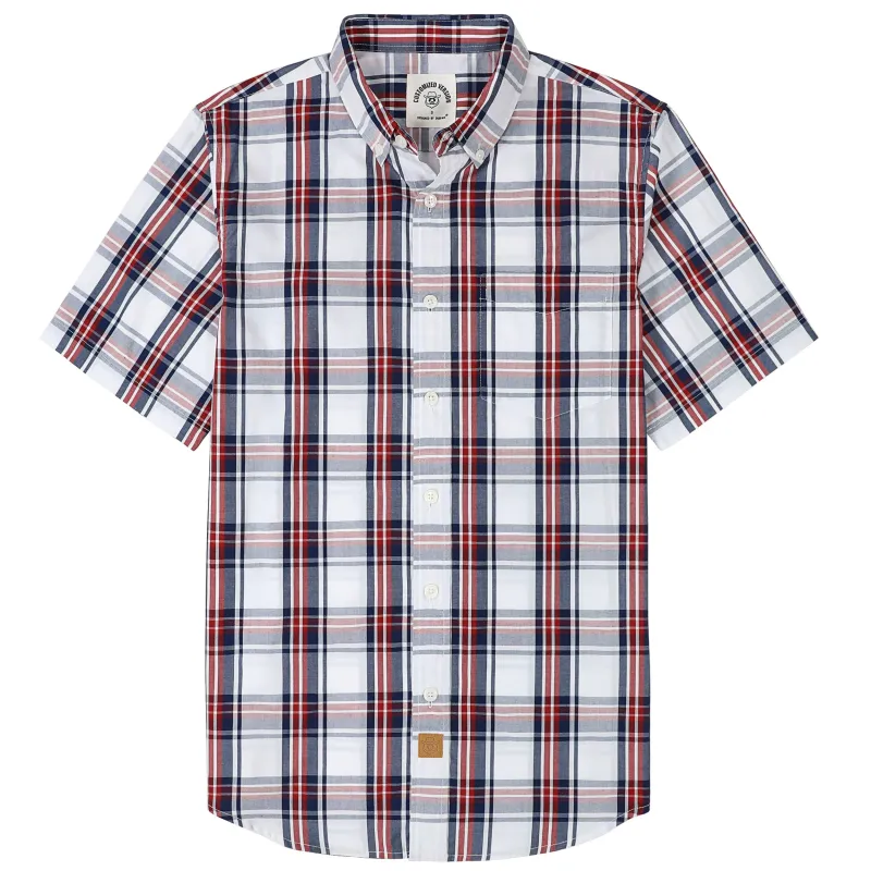 Dubinik® Mens Short Sleeve Button Down Shirts Summer Vintage Short Sleeve Button Down Men Lightweight Men's Casual Shirts#51025 made by Dubinik