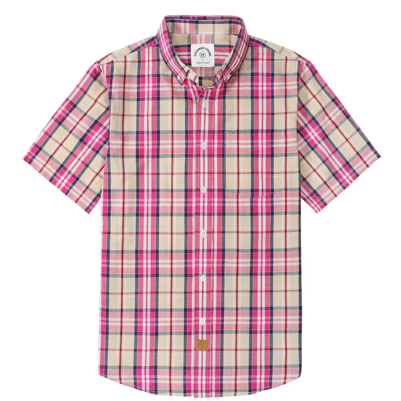 Dubinik® Mens Short Sleeve Button Down Shirts Summer Vintage Short Sleeve Button Down Men Lightweight Men's Casual Shirts#51023 made by Dubinik