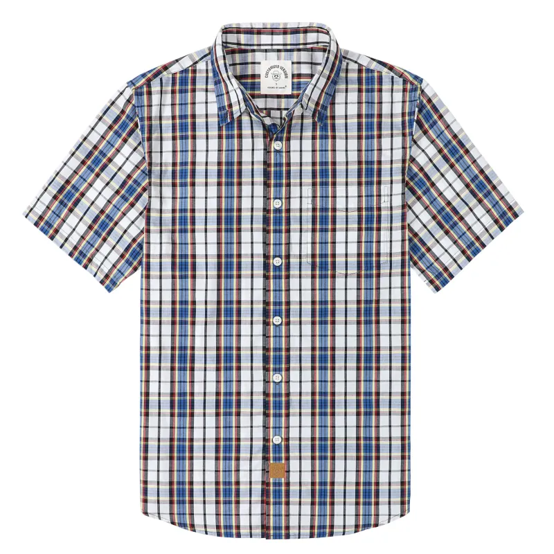 Dubinik® Mens Short Sleeve Button Down Shirts Summer Vintage Short Sleeve Button Down Men Lightweight Men's Casual Shirts#51009 made by Dubinik