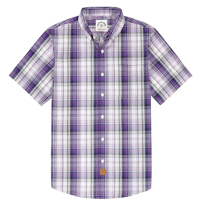 Dubinik® Mens Short Sleeve Button Down Shirts Summer Vintage Short Sleeve Button Down Men Lightweight Men's Casual Shirts#51008 made by Dubinik