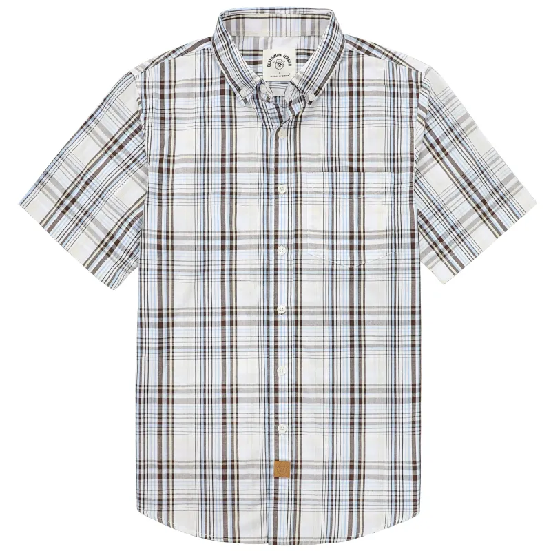 Dubinik® Mens Short Sleeve Button Down Shirts Summer Vintage Short Sleeve Button Down Men Lightweight Men's Casual Shirts#51007 made by Dubinik
