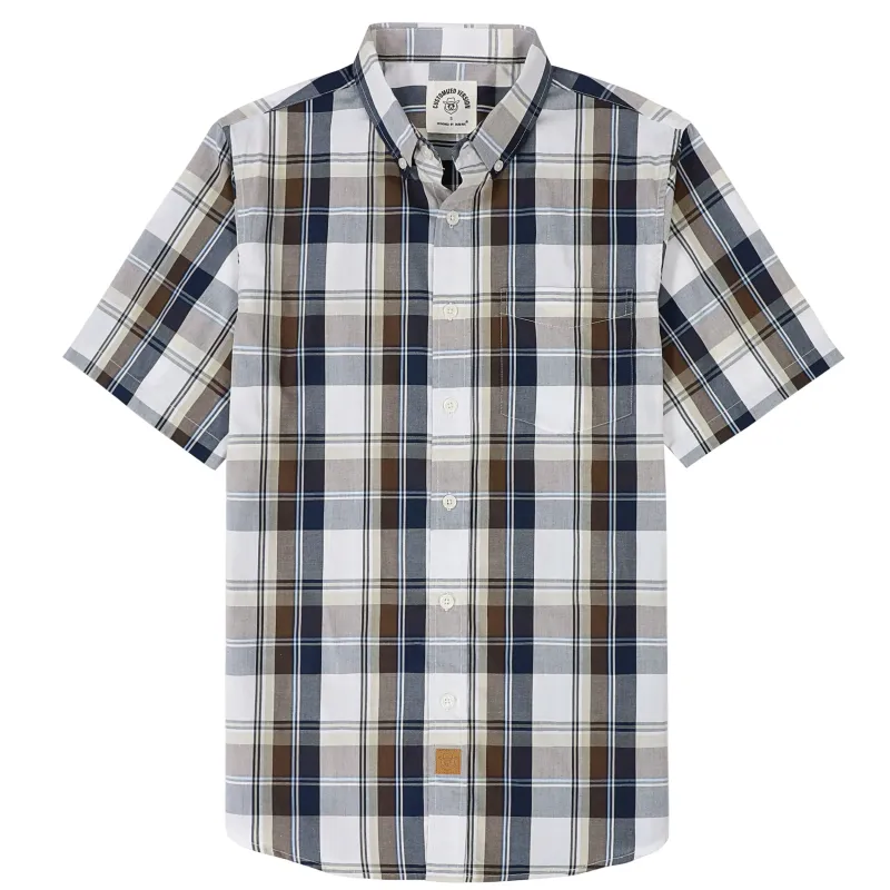 Dubinik® Mens Short Sleeve Button Down Shirts Summer Vintage Short Sleeve Button Down Men Lightweight Men's Casual Shirts#51006 made by Dubinik