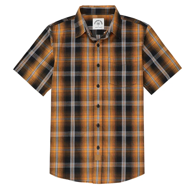 Dubinik® Mens Short Sleeve Button Down Shirts Summer Vintage Short Sleeve Button Down Men Lightweight Men's Casual Shirts#51005 made by Dubinik