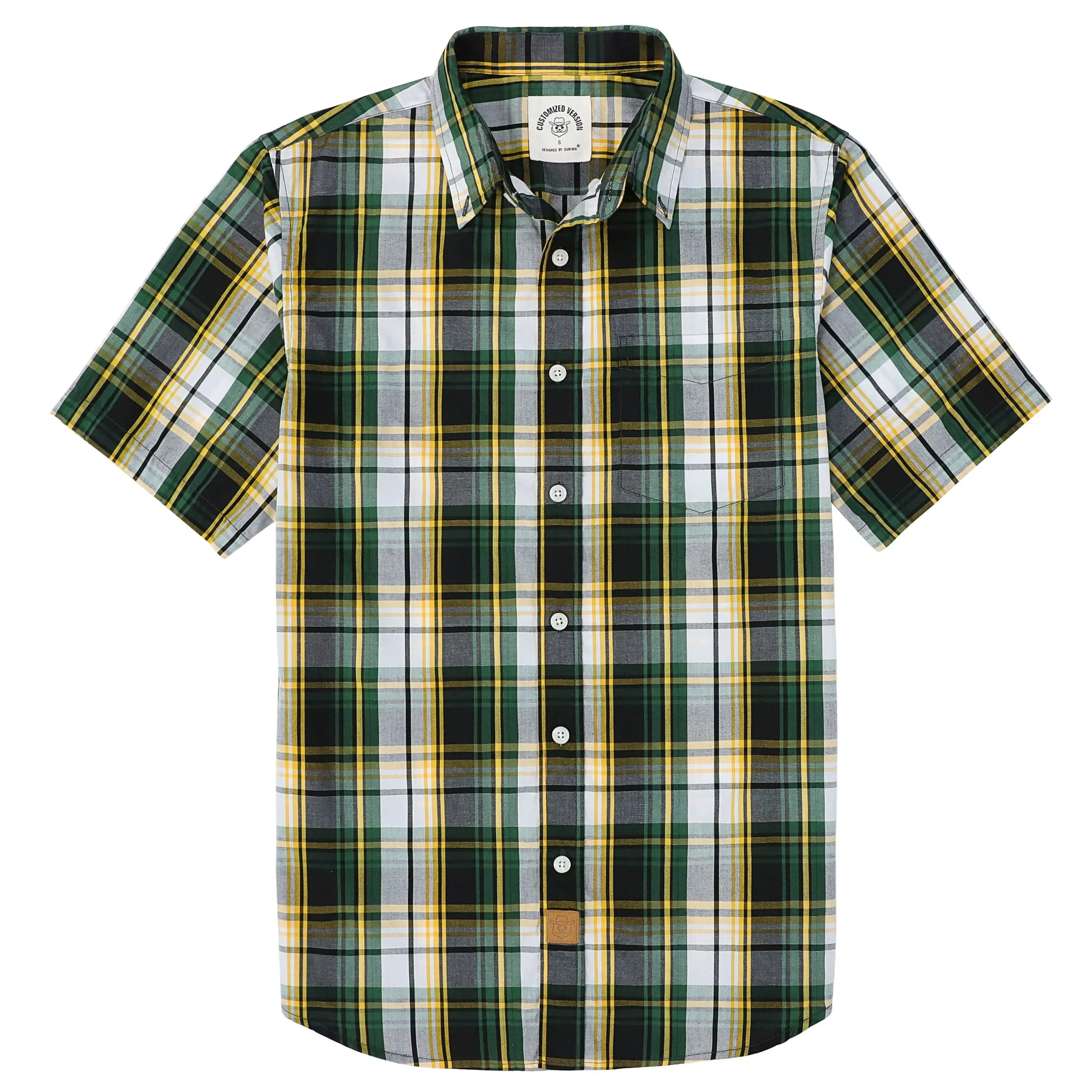 Dubinik® Green Mens Short Sleeve Button Down Shirts Summer Vintage Short Sleeve Button Down Men Lightweight Men's Casual Shirts#51004 sold by Dubinik