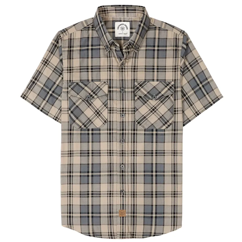 Dubinik® Bamboo Viscose Mens Short Sleeve Button Down Pockets Shirts#39901 made by Dubinik